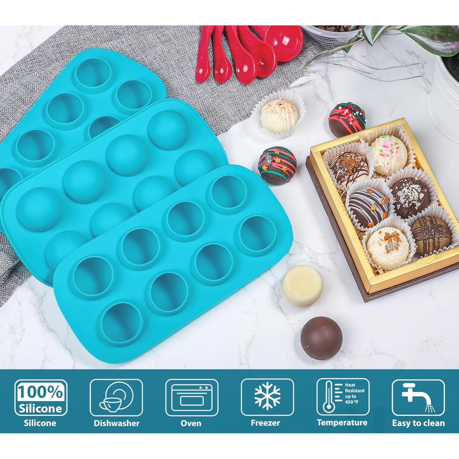 Moldes de Silicona para Chocolate Webake - Set de 3, 20.83x10.41 cm