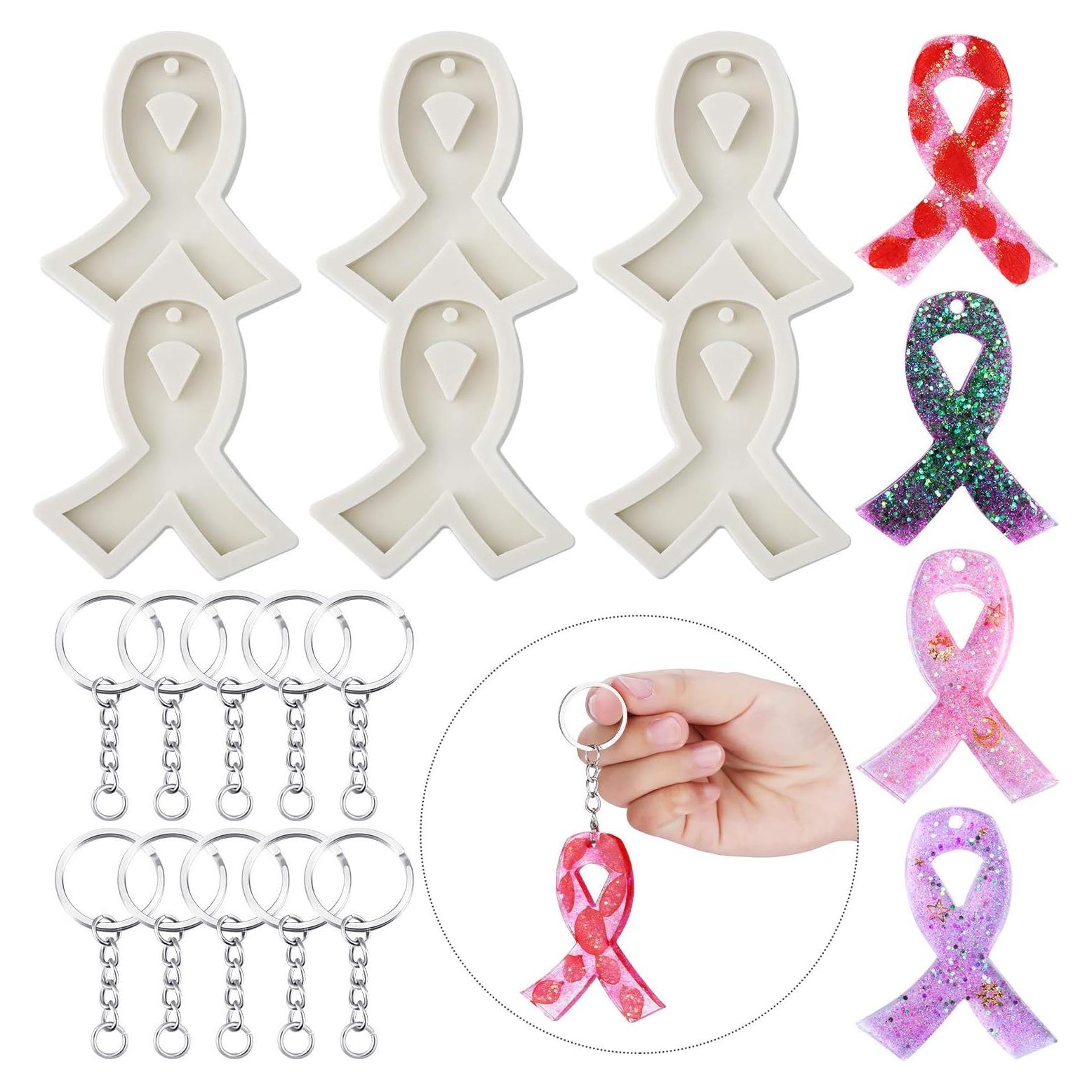 Molde de Silicona Ribbon WILLBOND 6 Piezas para DIY Joyería