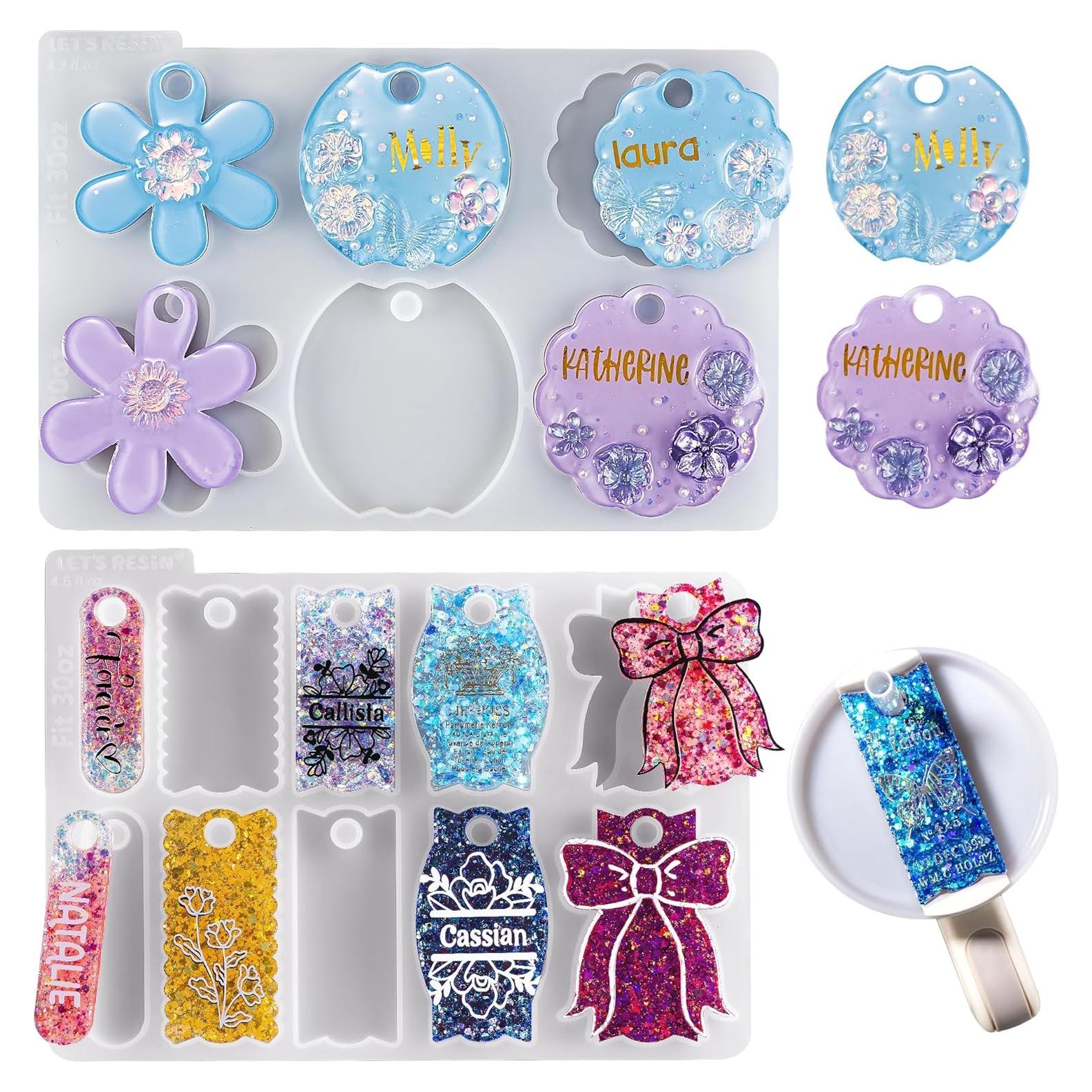 Moldes de Resina Epóxica LET'S RESIN para Etiquetas de Nombre 2Pcs