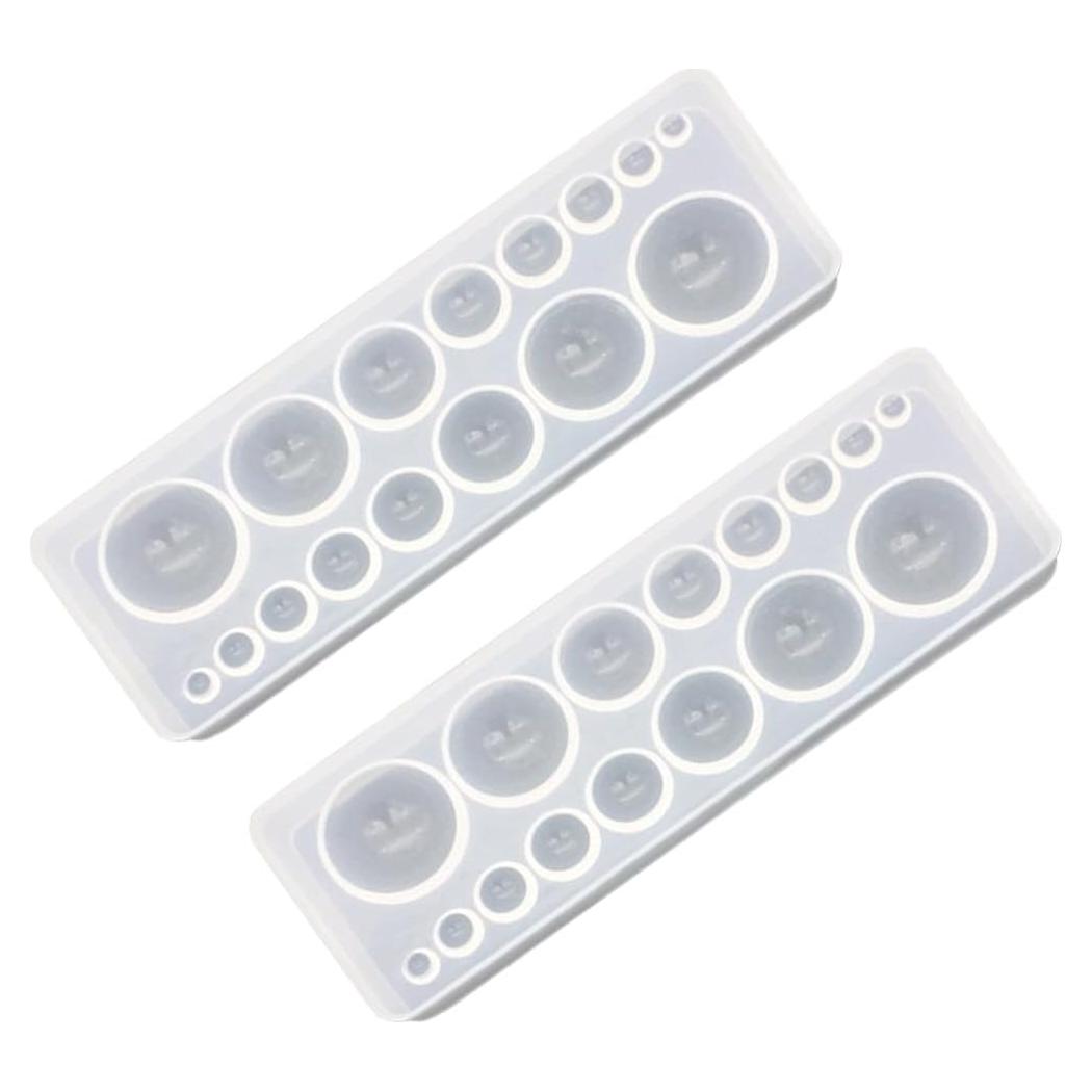Molde de Silicona Redondo Wvapzwr para Joyería - 2 Piezas