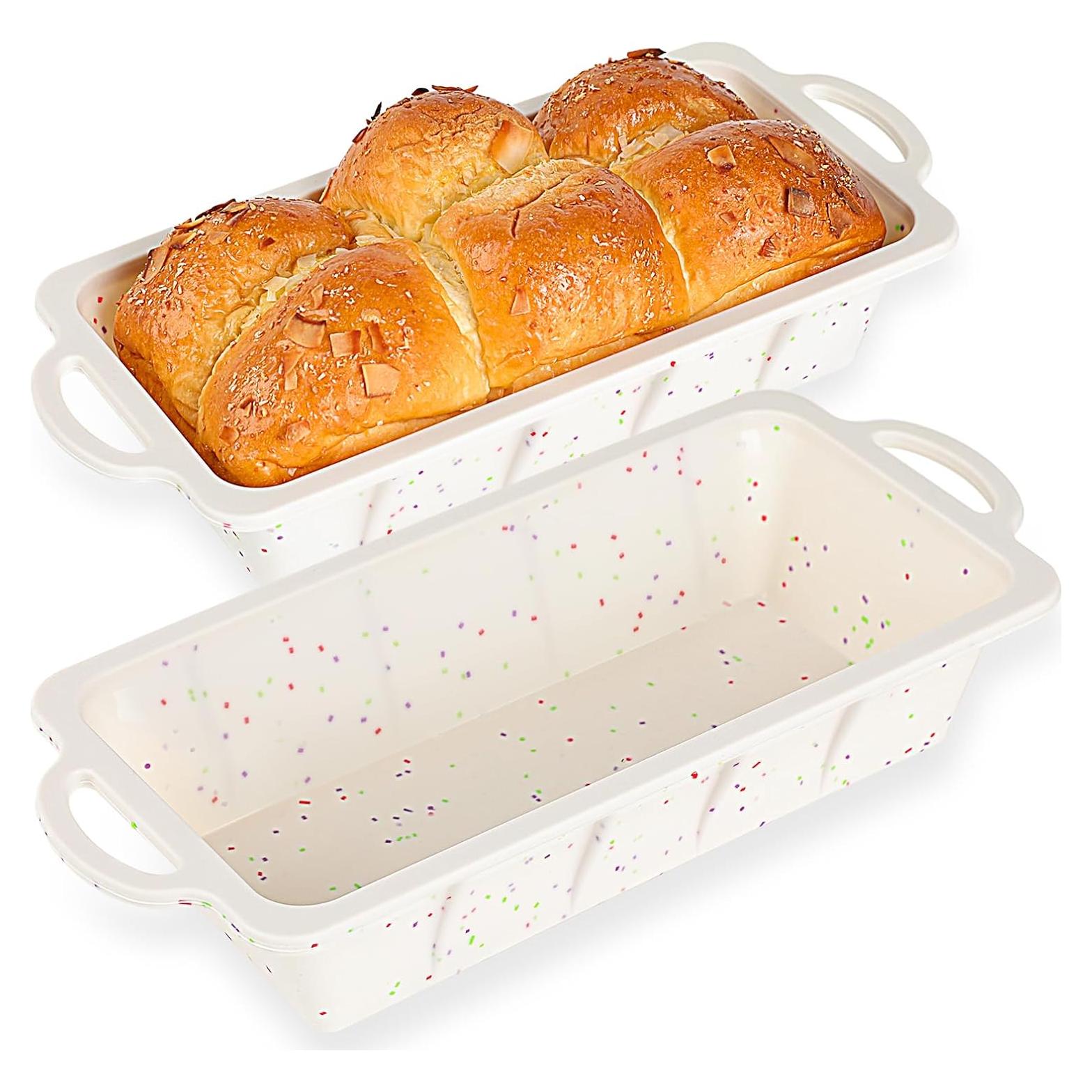 Molde para Pan de Silicona Vinino 2 Paquete Antiadherente 24.1x12.7 cm