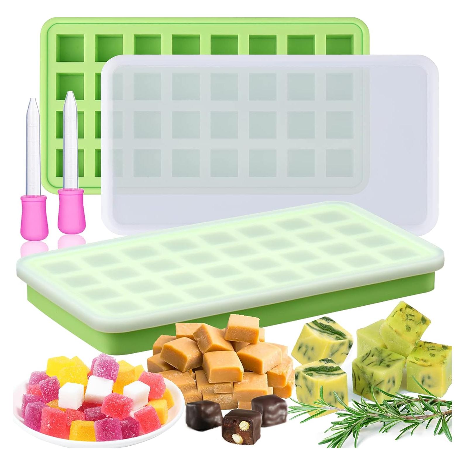 Moldes de Silicona AIERSA para Cubos de Aceite Infusionado 32 Cavidades