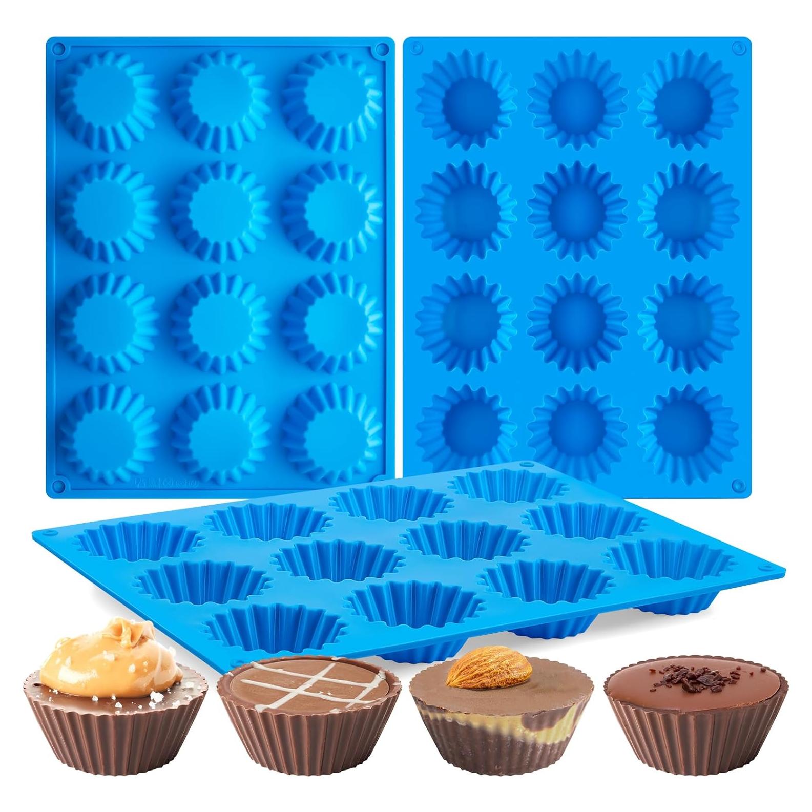 Moldes de Silicona CLUEWR para Taza de Mantequilla de Maní - 3 Pcs