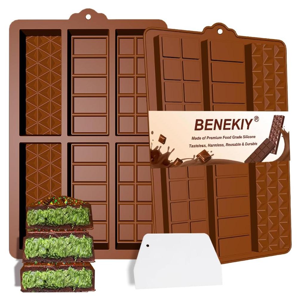 Moldes de Chocolate Silicona BENEKIY 6 Cavidades 27x17 cm