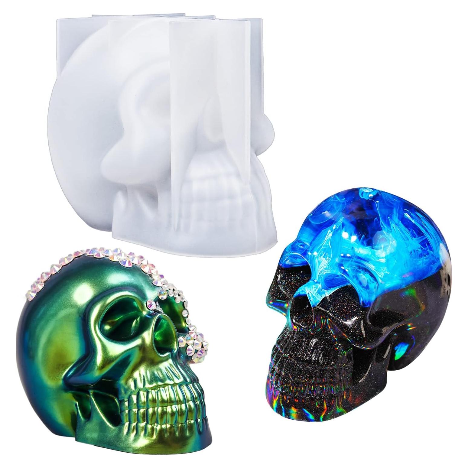 Molde de Silicona Calavera LET'S RESIN 10.2x8.6cm para Velas