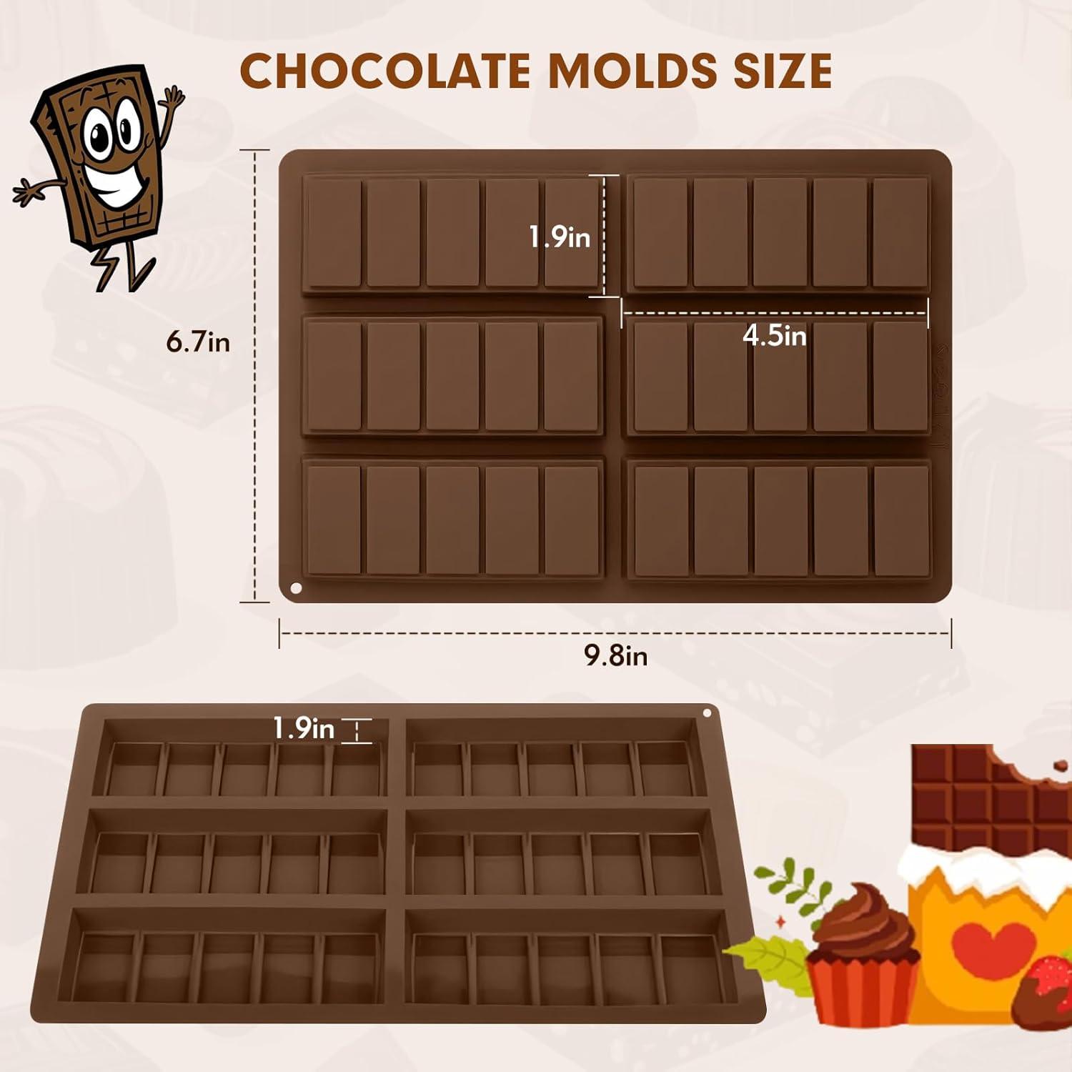 Molde de Chocolate de Silicona XIZIX 25.4x17cm Antiadherente