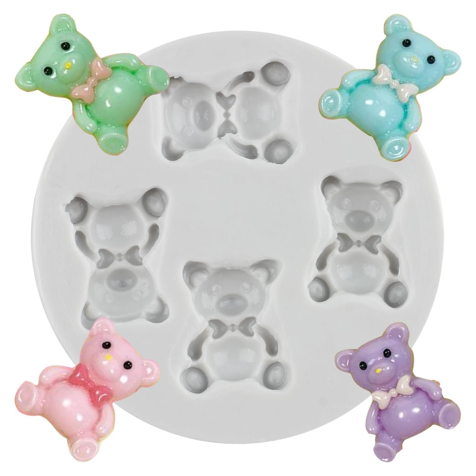 Molde de Silicona de Osito MINFEIDMS 7.69x7.69 cm Reutilizable