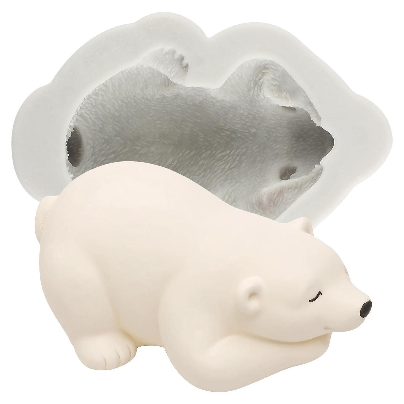 Molde de Silicona 3D Oso Polar YANQINMS para Pasteles