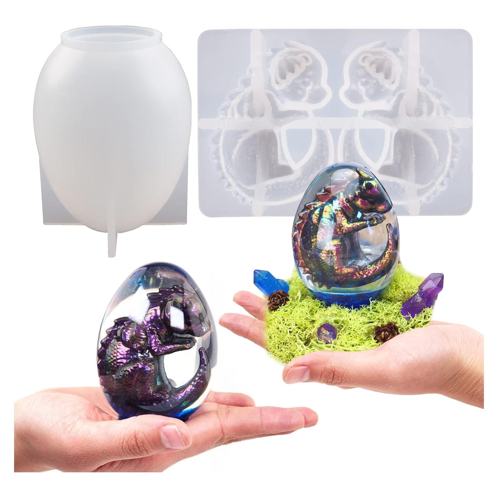 Moldes de Silicona Wehous para Huevo y Dragón 3D - 2 Piezas