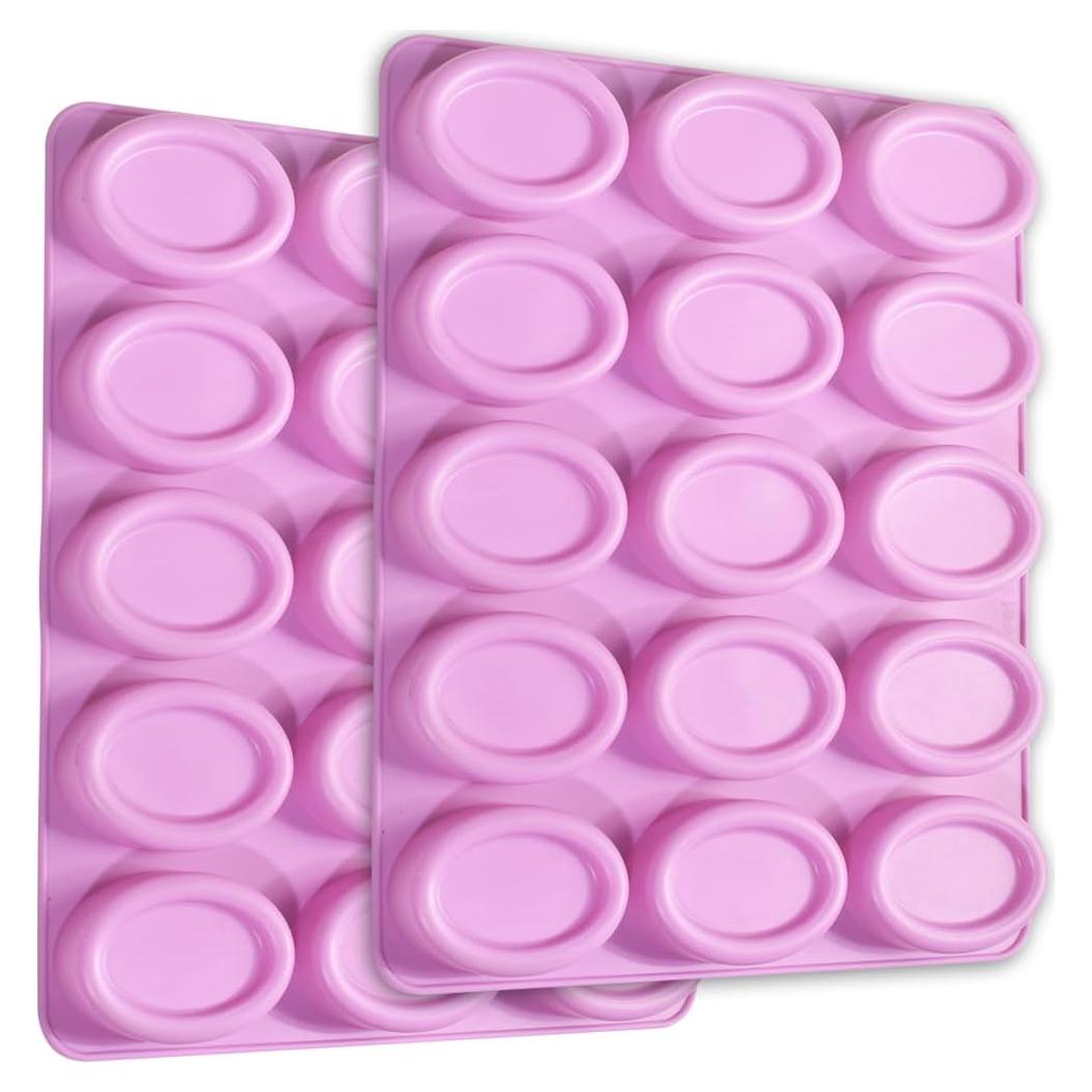 Molde Ovalado de Silicona Newk 2 Paquetes 12 Cavidades