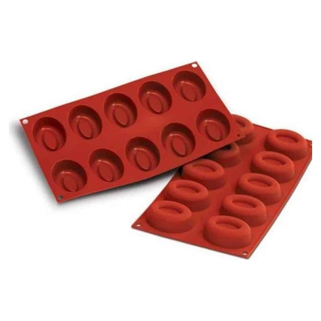 Molde de Silicona Ovalado Savarin Silikomart SF084 10 Cavidades