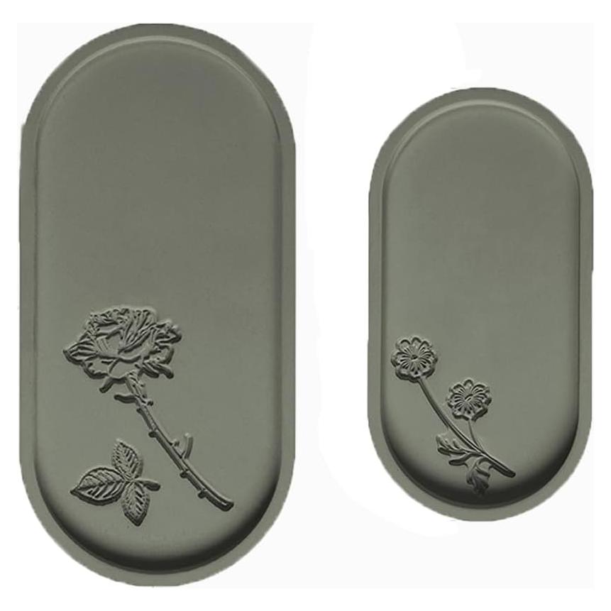 Moldes de Silicona para Resina Epóxica ORGSUMMER 2 Piezas Ovalados