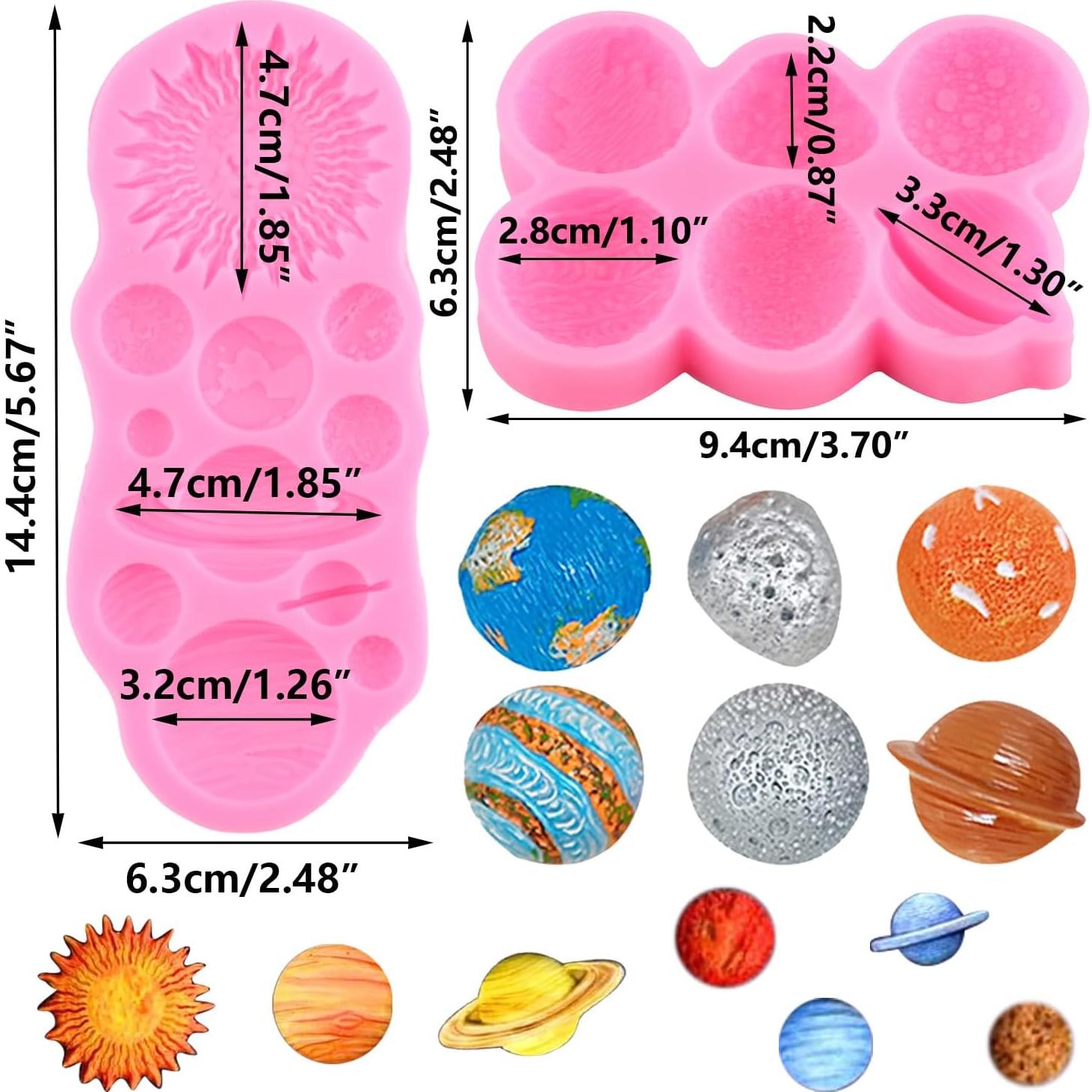 Moldes de Silicona Mujiang para Pasteles Espaciales - Set de 2