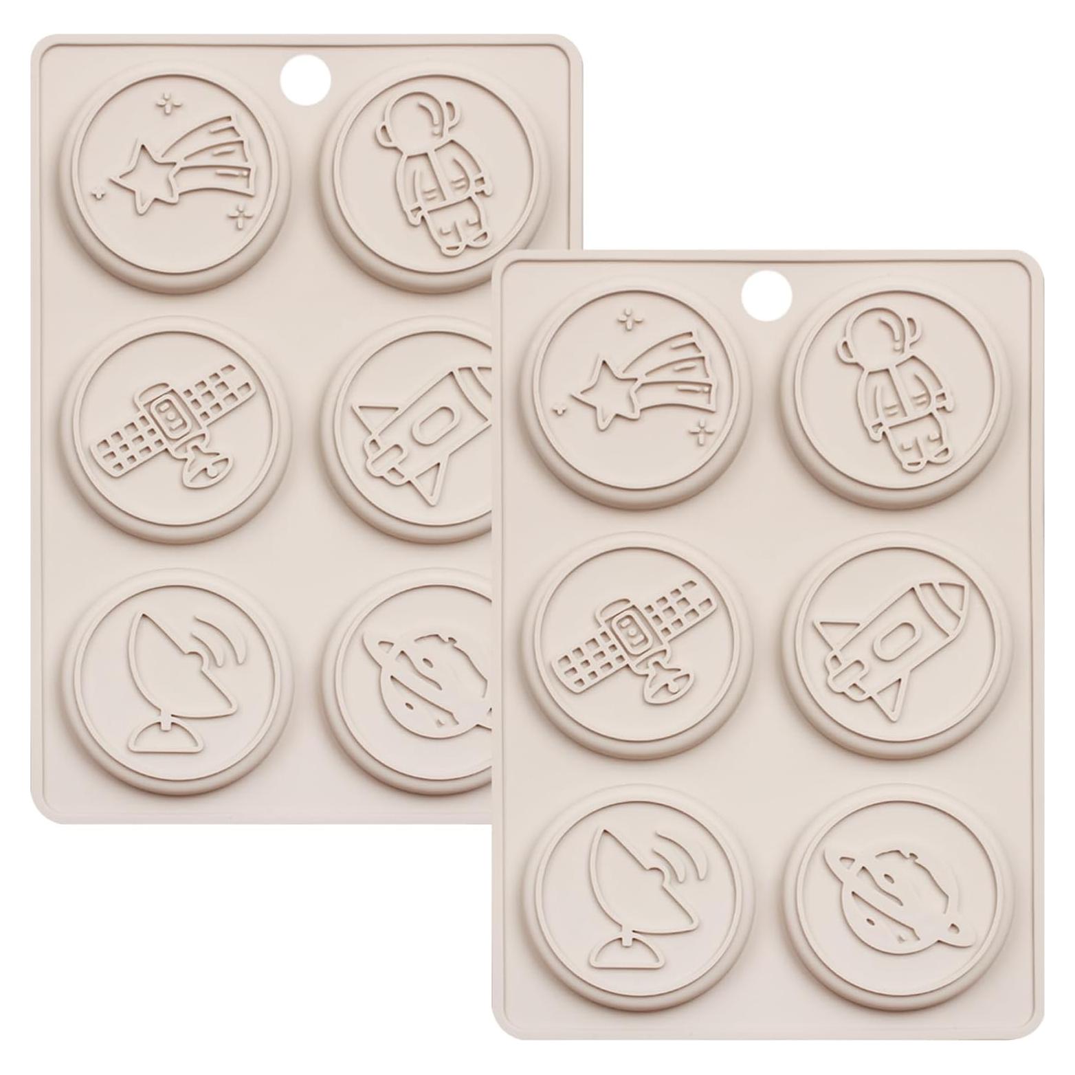 Juego de Moldes de Silicona Espacial Fchil - 2 Piezas