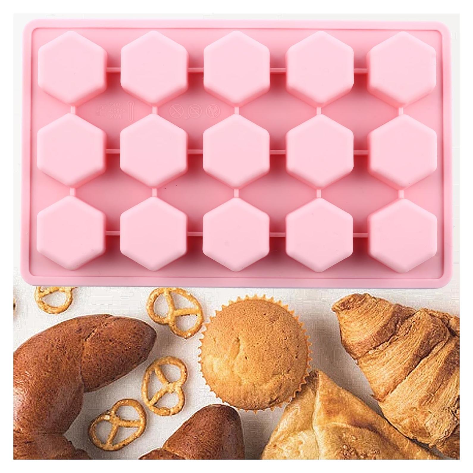 Molde de Silicona Hexagonal YIMINGMOLD 15 Cavidades 18x11cm