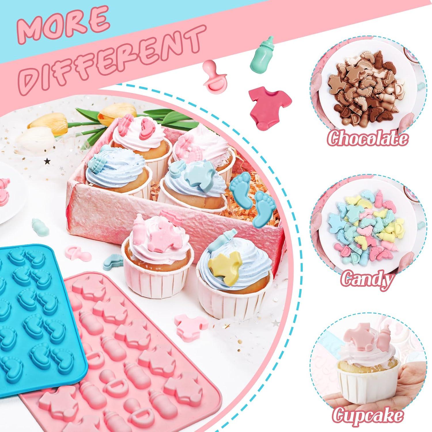 Moldes de Silicona para Baby Shower Webake - 2 Piezas