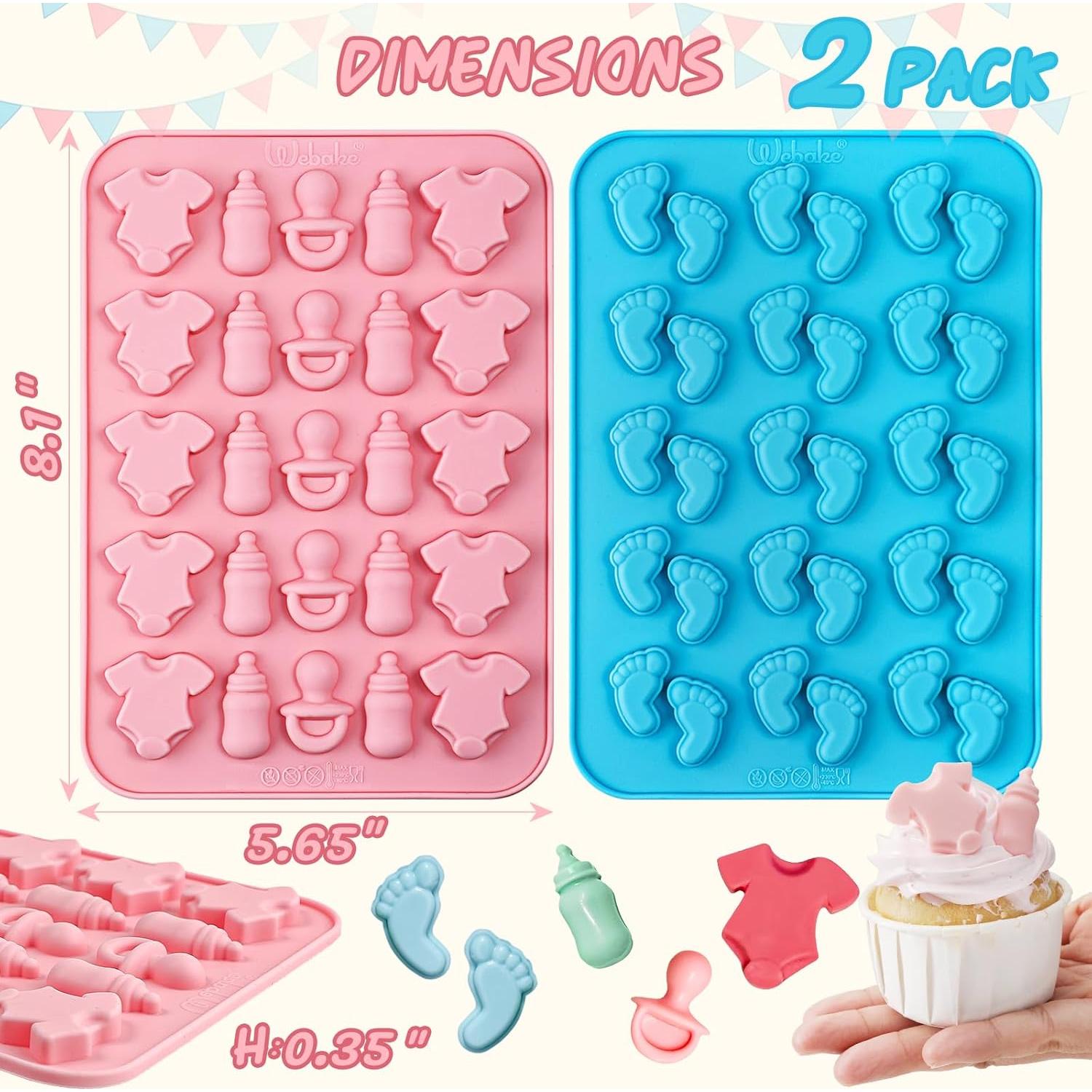 Moldes de Silicona para Baby Shower Webake - 2 Piezas