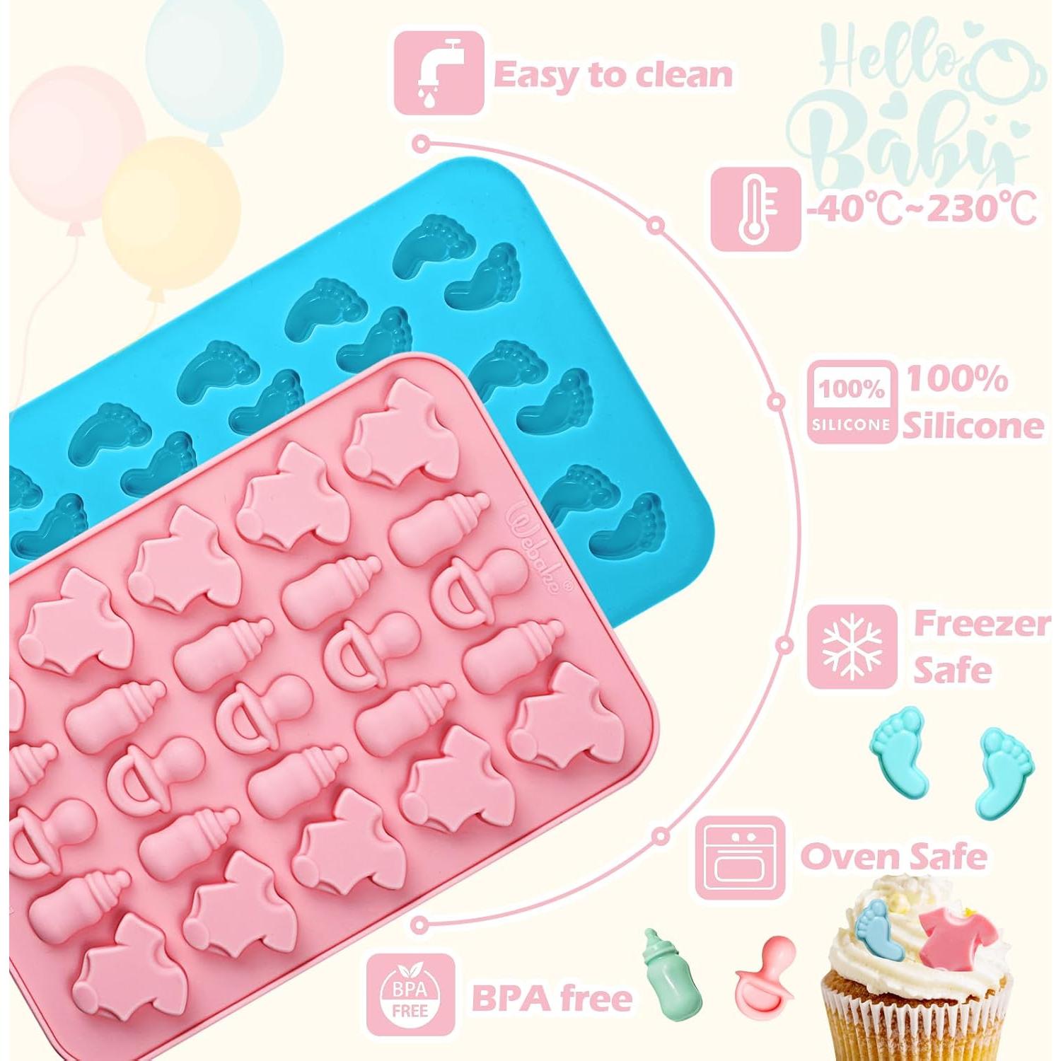 Moldes de Silicona para Baby Shower Webake - 2 Piezas