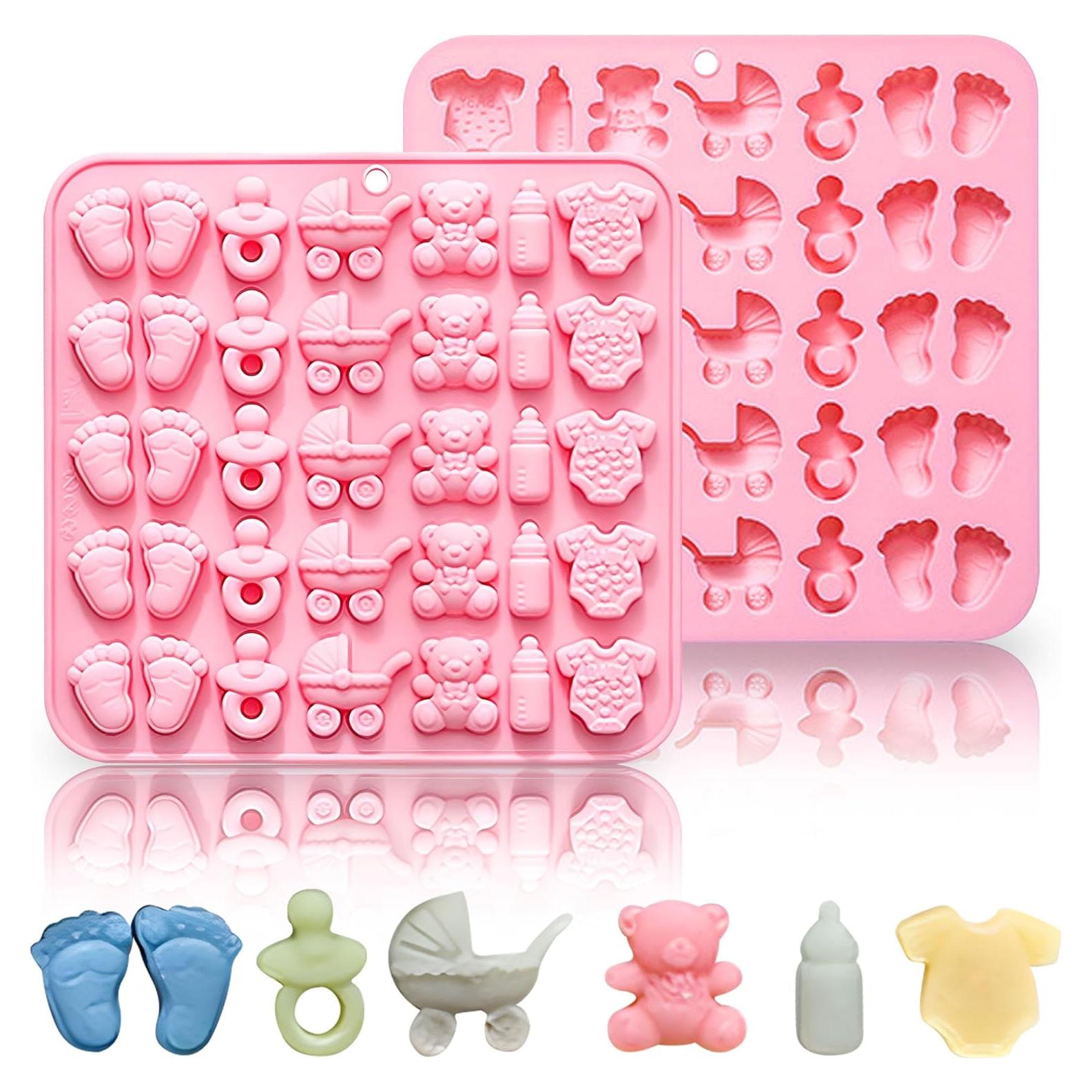 Molde de Silicona para Pasteles de Bebé Heyiminy Rosa 240ml