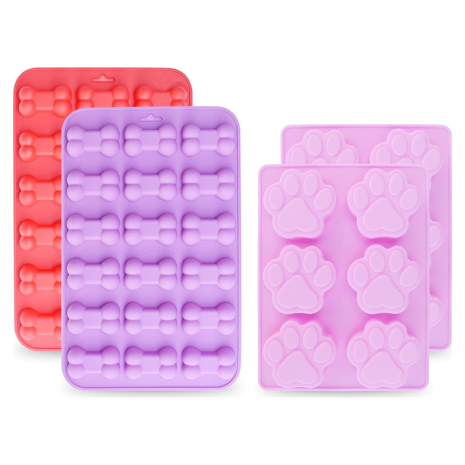 Molde de Silicona para Golosinas de Perro homEdge - Set de 4 Piezas