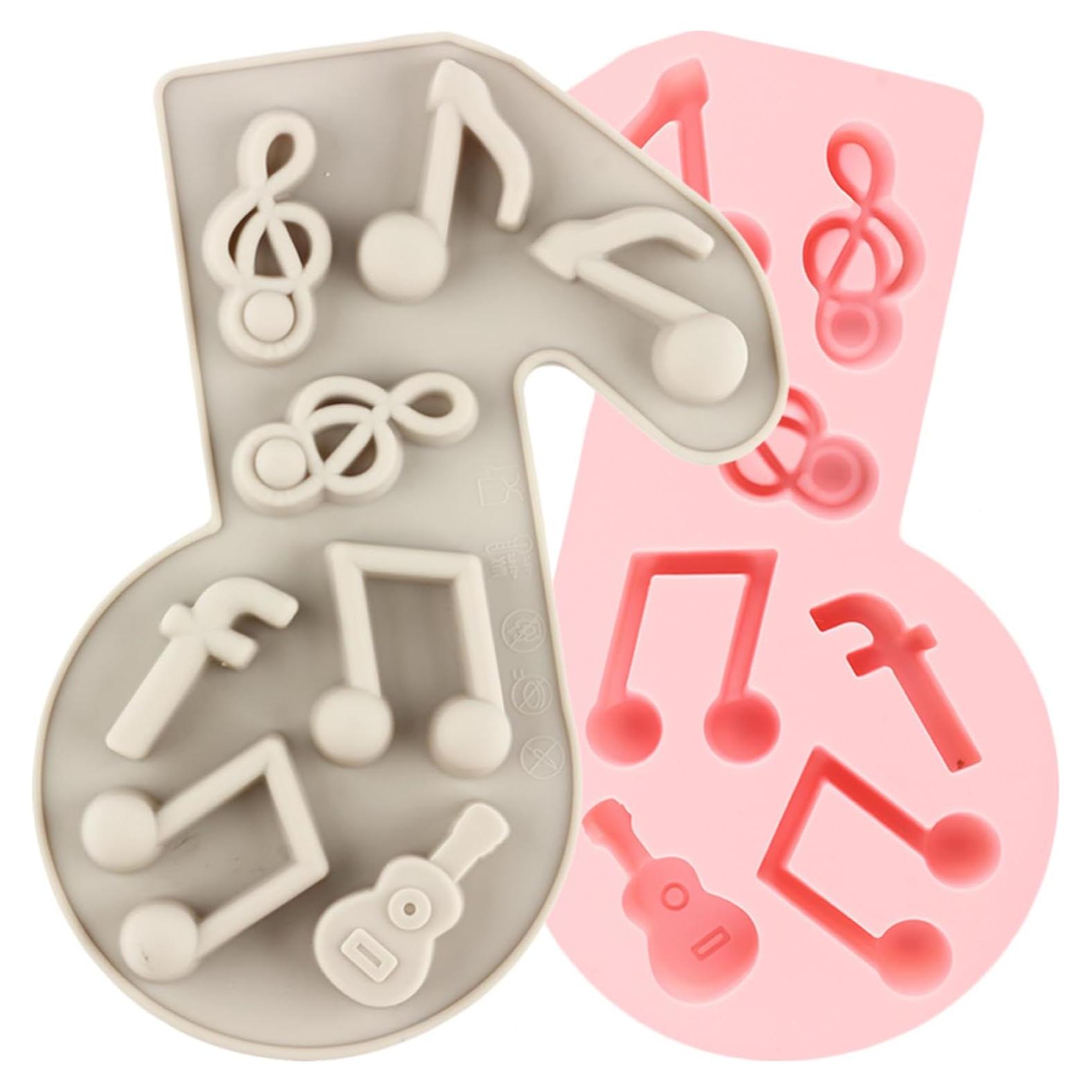 Moldes de Silicona Musical YIMINGMOLD Set de 2 para Caramelos