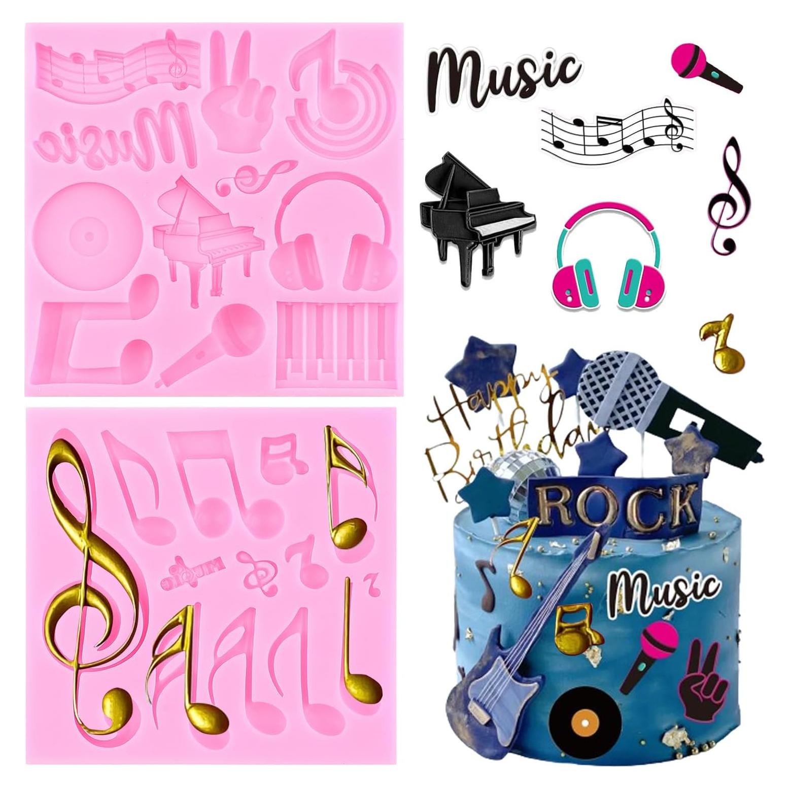 Molde de Fondant Musical ZiXiang - Silicona 2 Piezas
