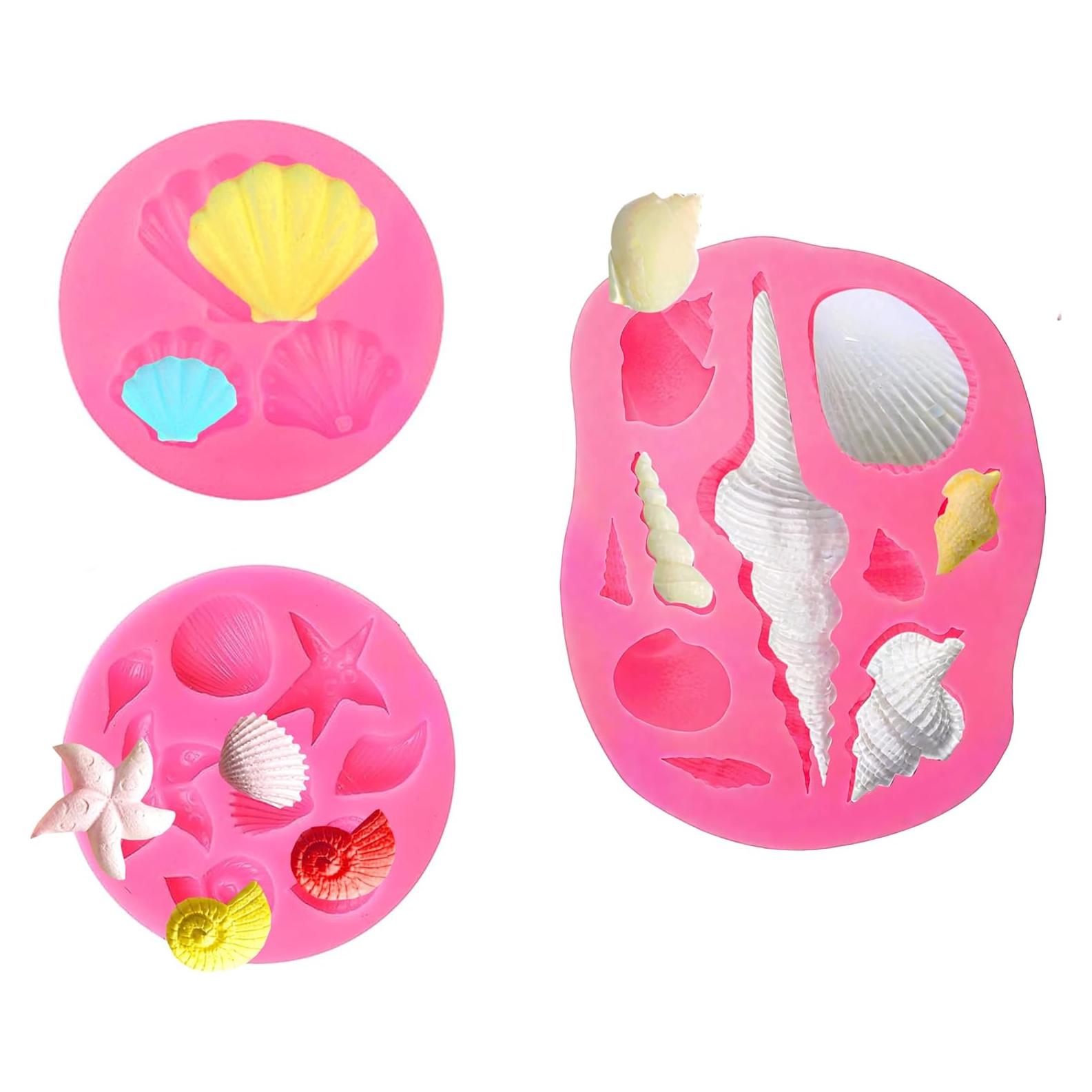 Molde de Silicona Marino 3 Piezas Kosbech Rosa