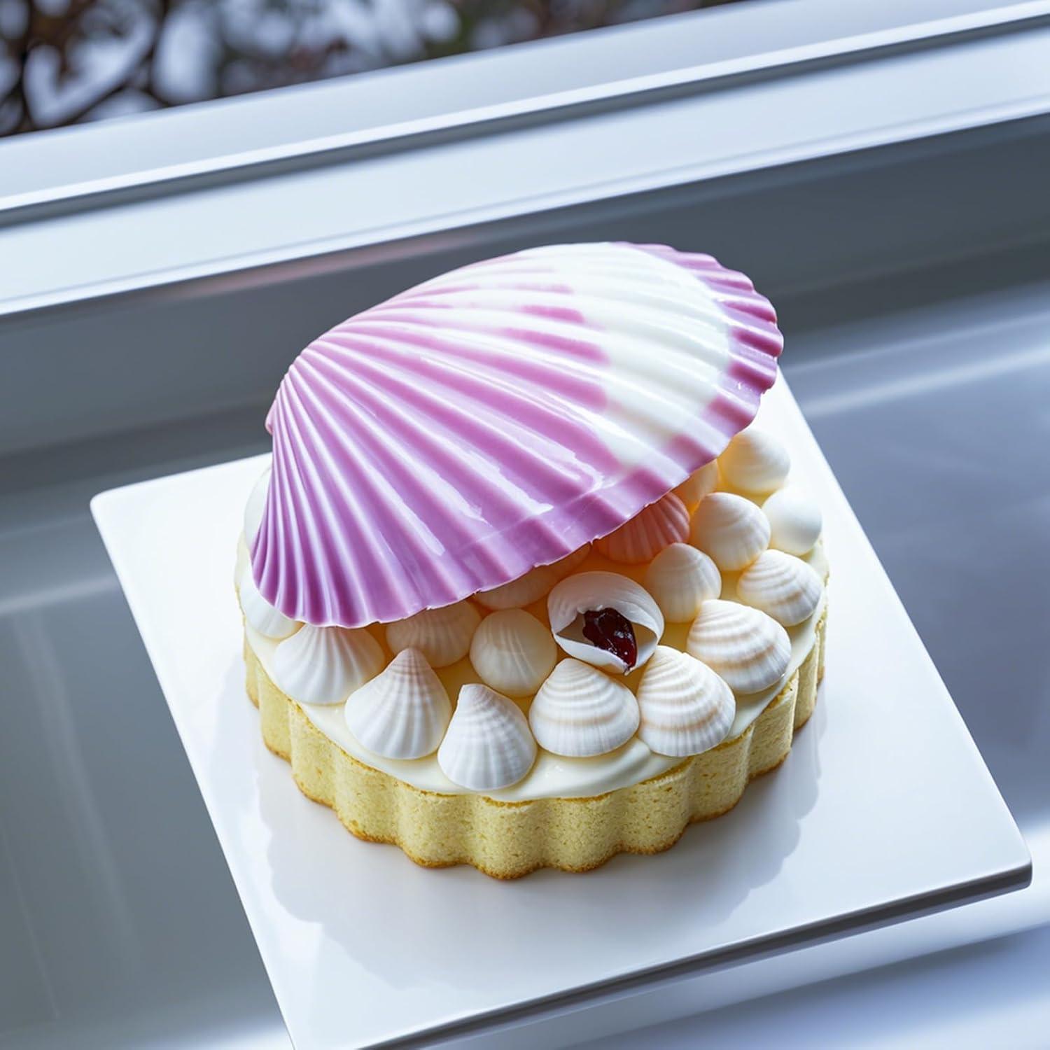 Molde de Silicona Fchil en Forma de Concha 15 Cavidades 29.7x19.6cm