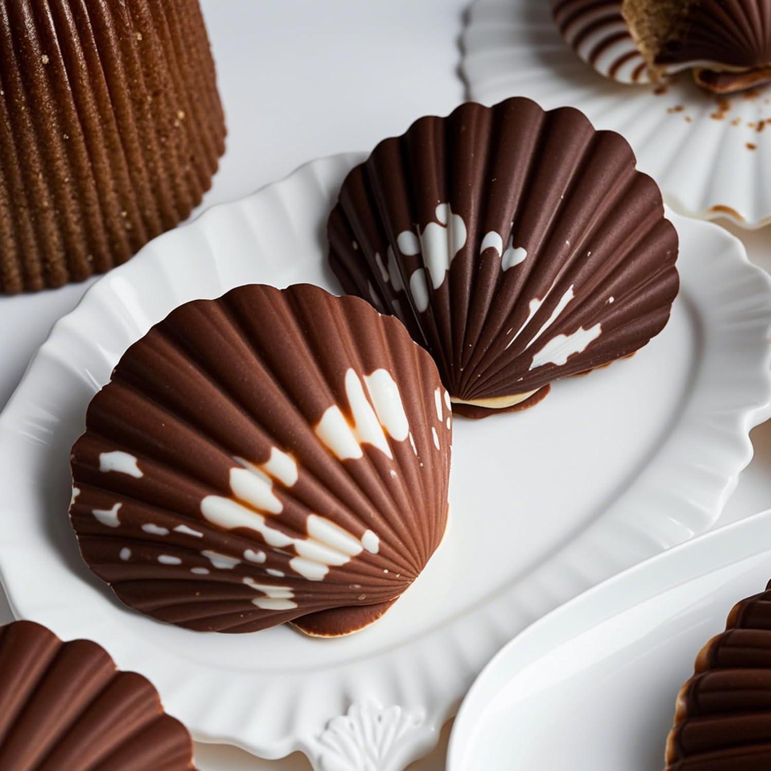 Molde de Silicona Fchil en Forma de Concha 15 Cavidades 29.7x19.6cm