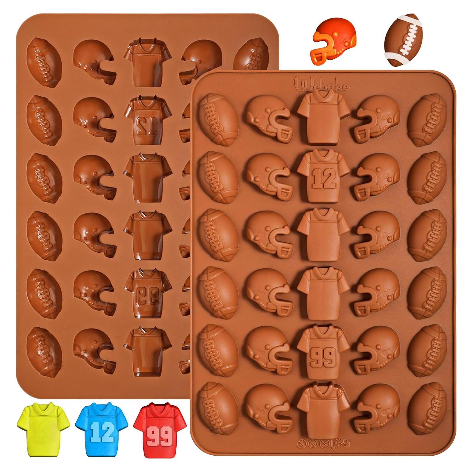 Molde de Silicona para Chocolate Webake Fútbol - 2 Piezas