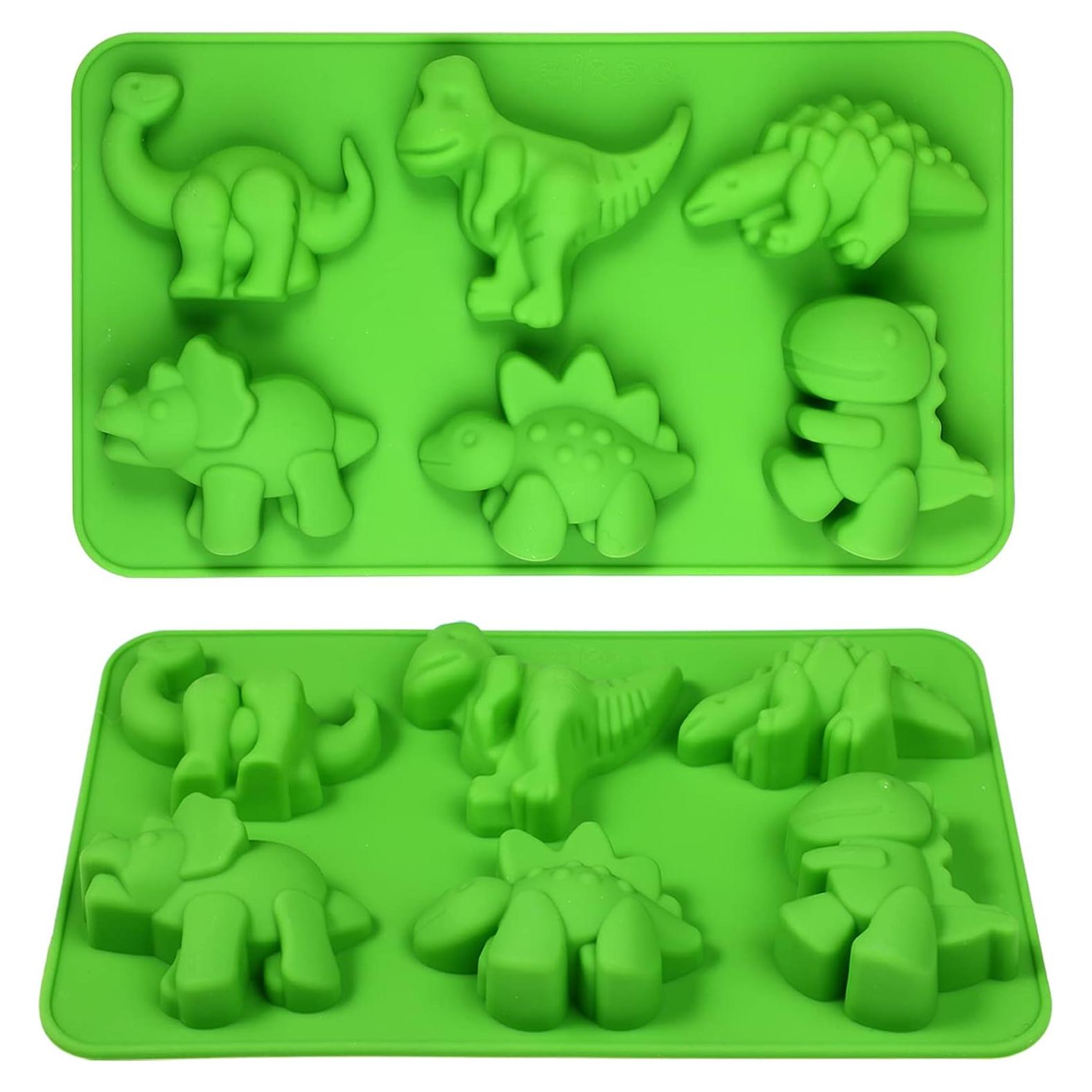 Moldes de Silicona Dinosaurio Webake - Paquete de 2, 6 Cavidades