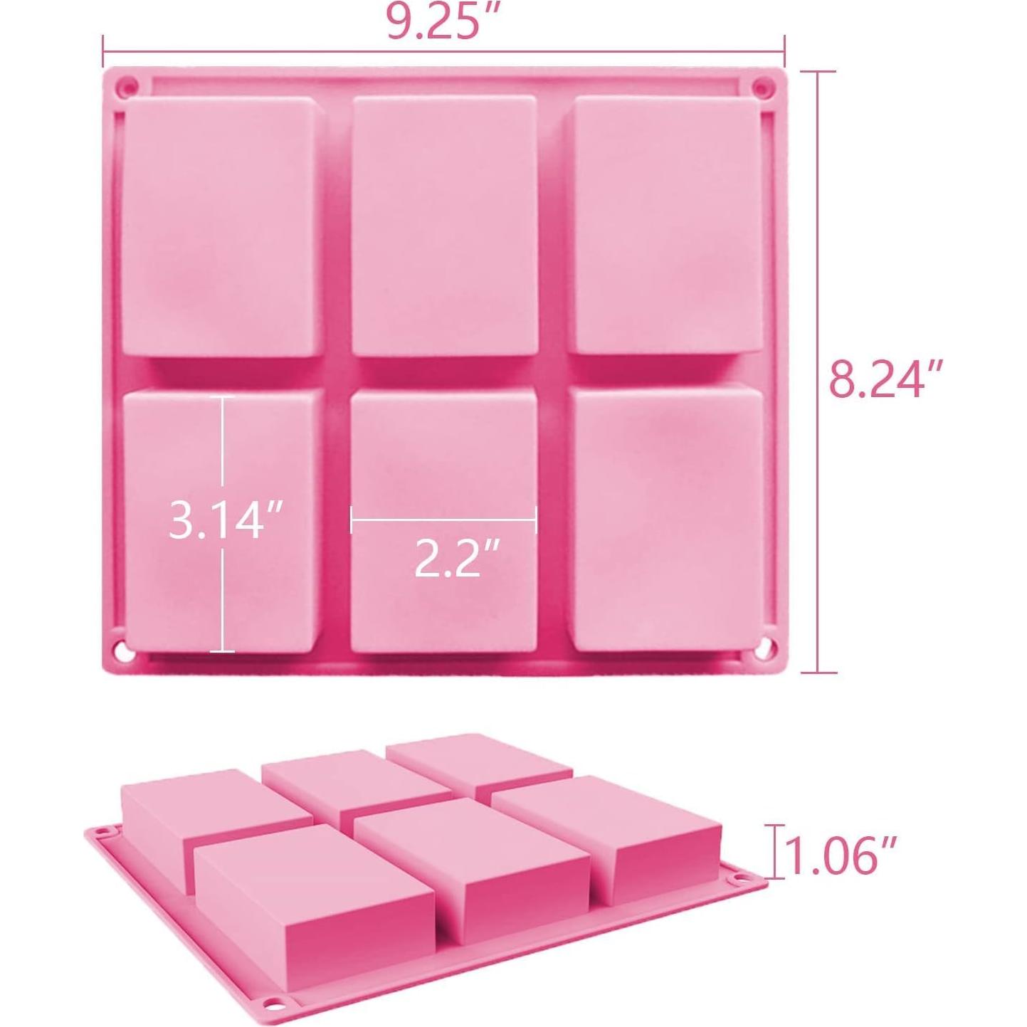 Paquete de 3 Moldes de Silicona para Jabón OBSGUMU