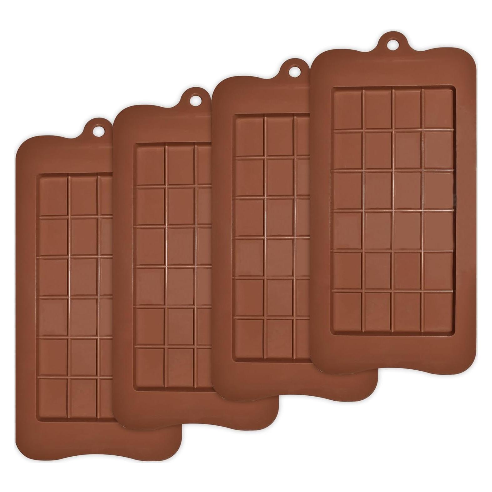 Moldes de Chocolate Desmontables homEdge, Set de 4 Silicona