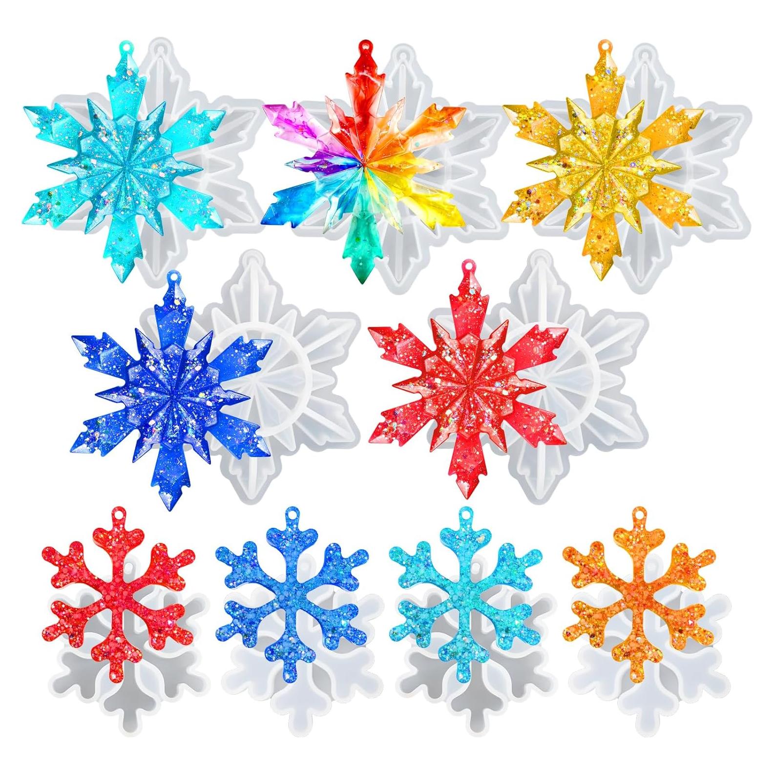 Set de 9 Moldes de Silicona Copo de Nieve ZQYSING