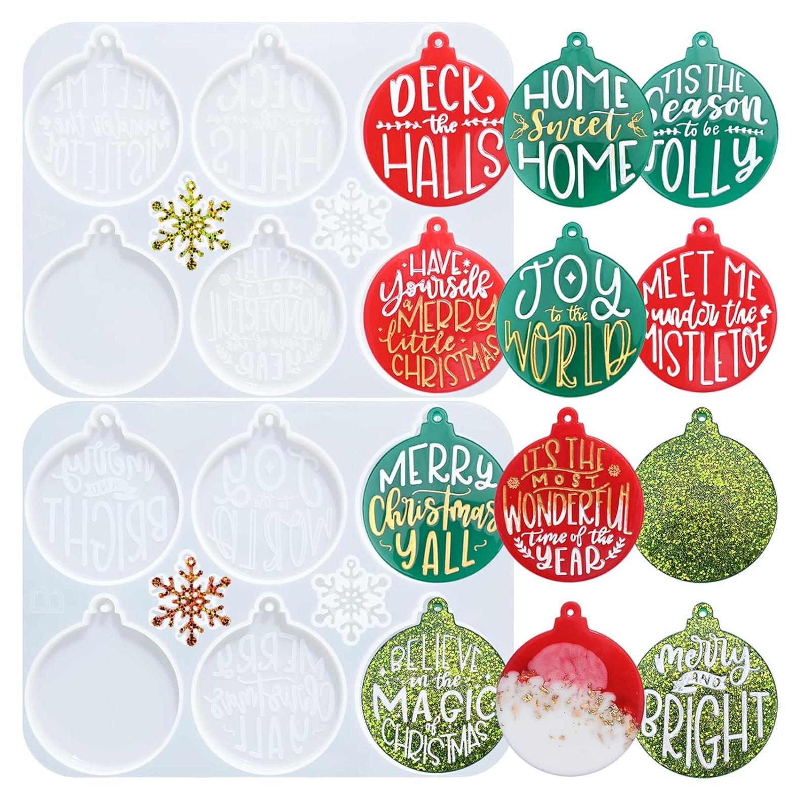 Moldes de Resina de Navidad Actvty - 2 Piezas Silicona 7.24 cm