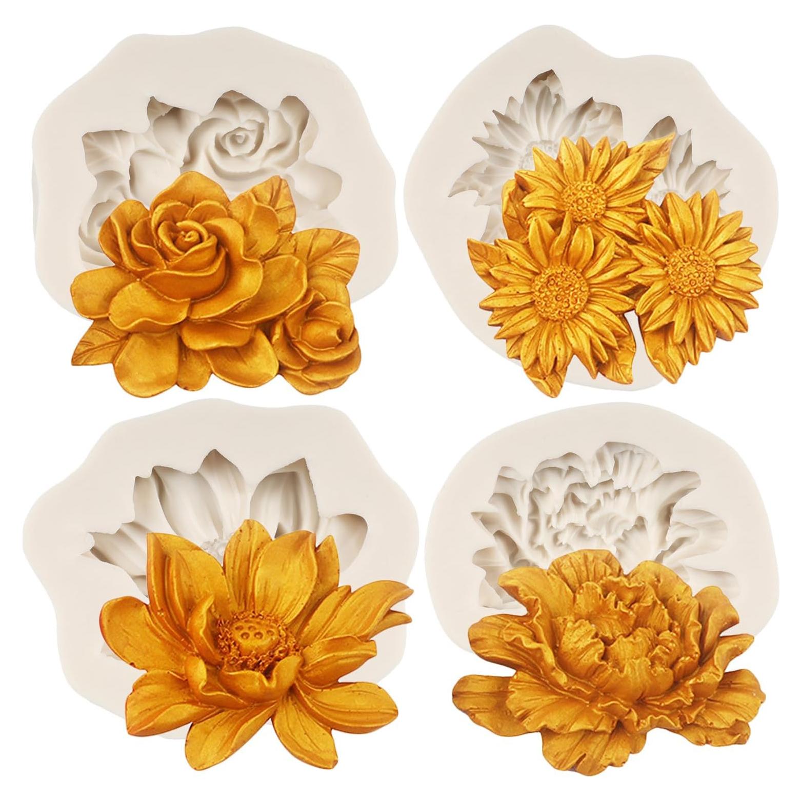 Conjunto de 4 Moldes de Silicona para Pasteles FCKEMLDS