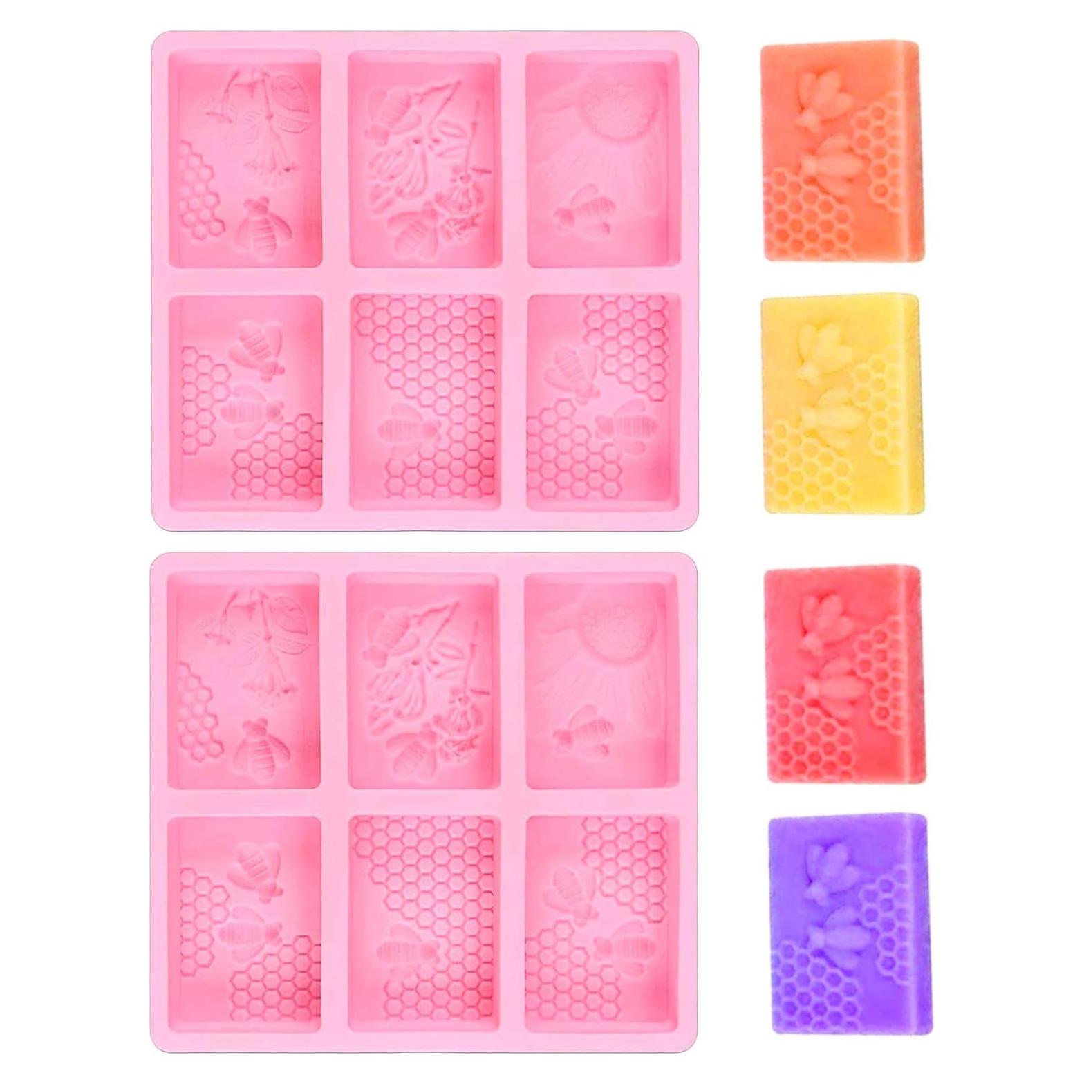 Moldes de Jabón de Silicona Rectangular DD-life 2 Pcs