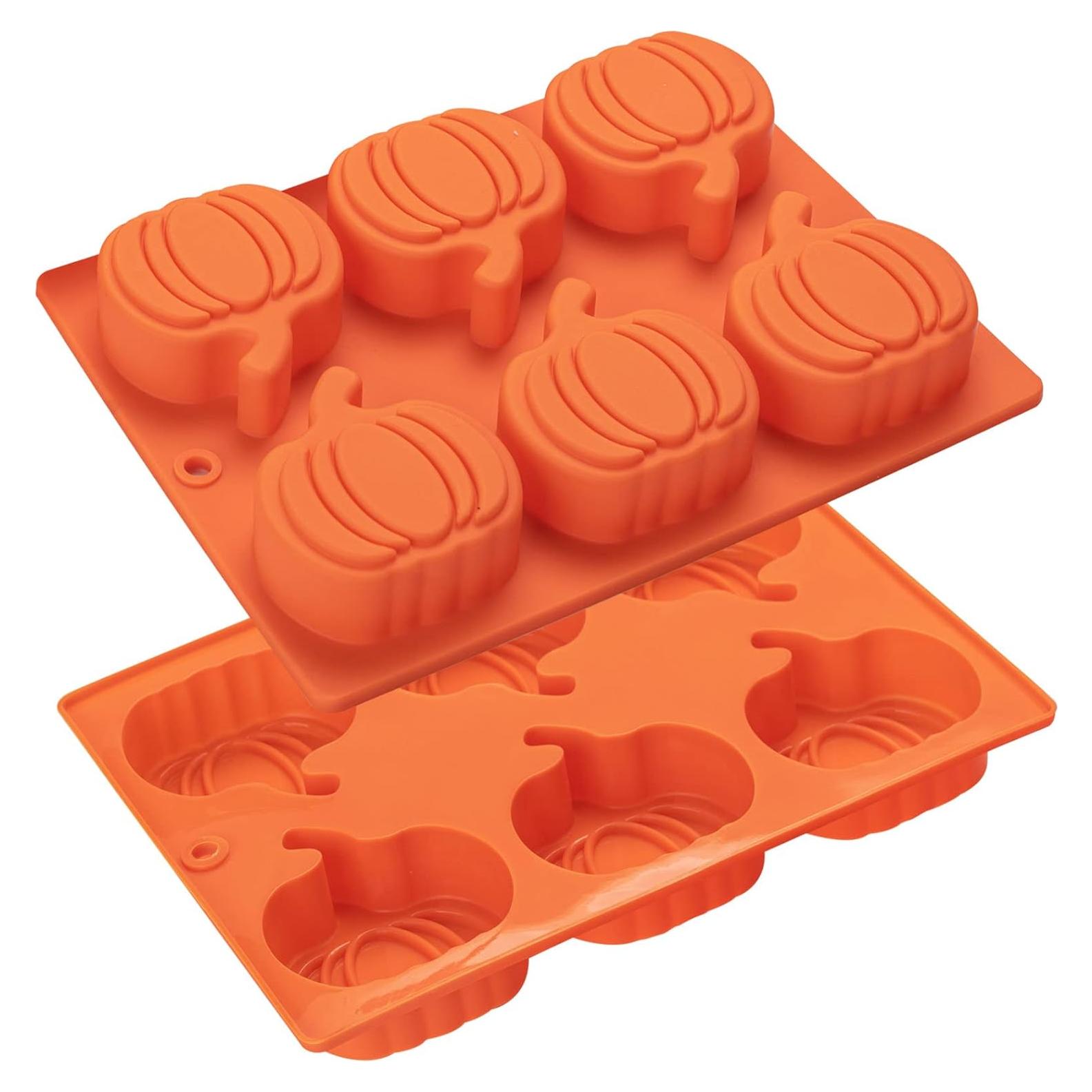 Moldes de Silicona para Pasteles Calabaza Yomvzake 2 Piezas