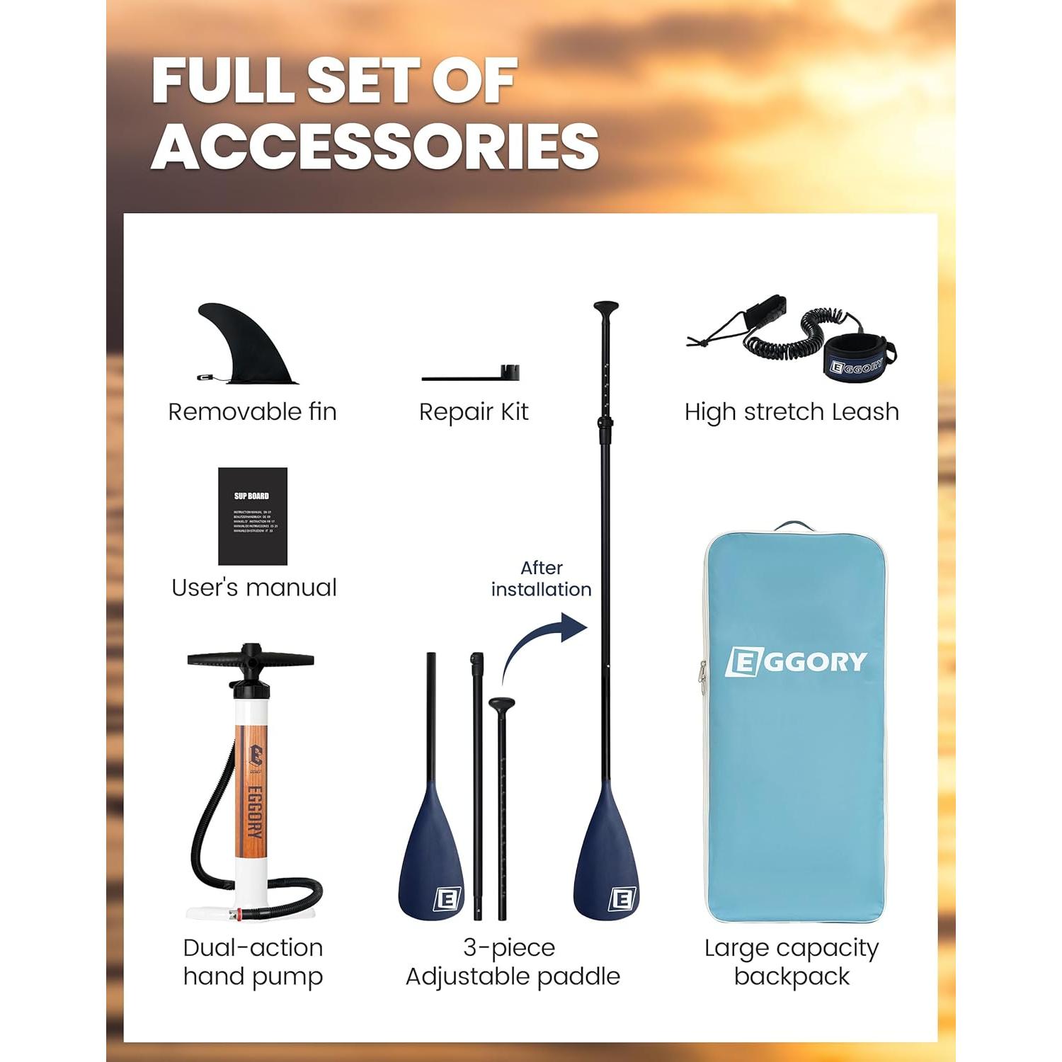 Tabla de Paddle Inflable EGGORY 335 cm con Accesorios