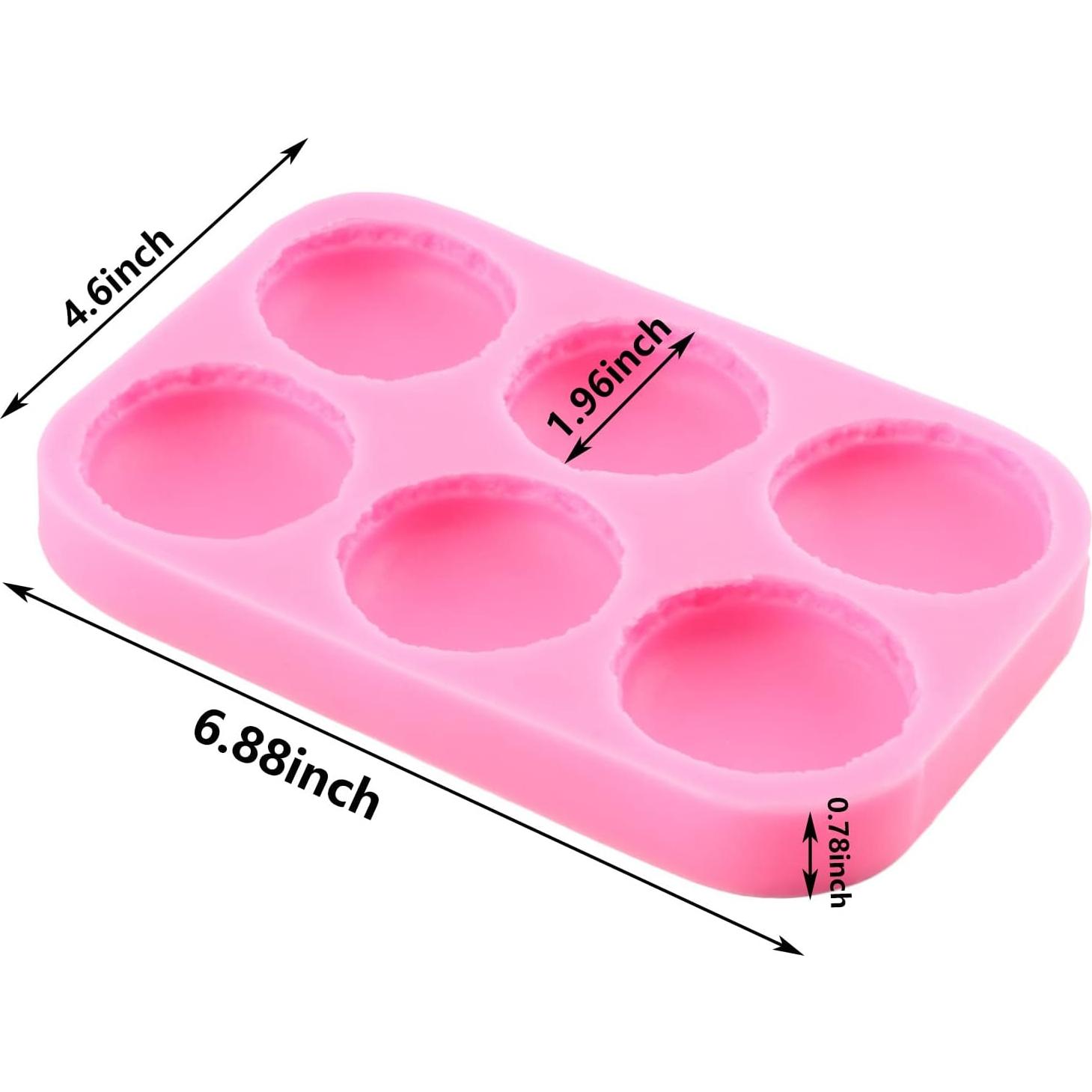 Molde de Silicona 3D Mujiang para Hamburguesas y Macarons 6 Cavidades
