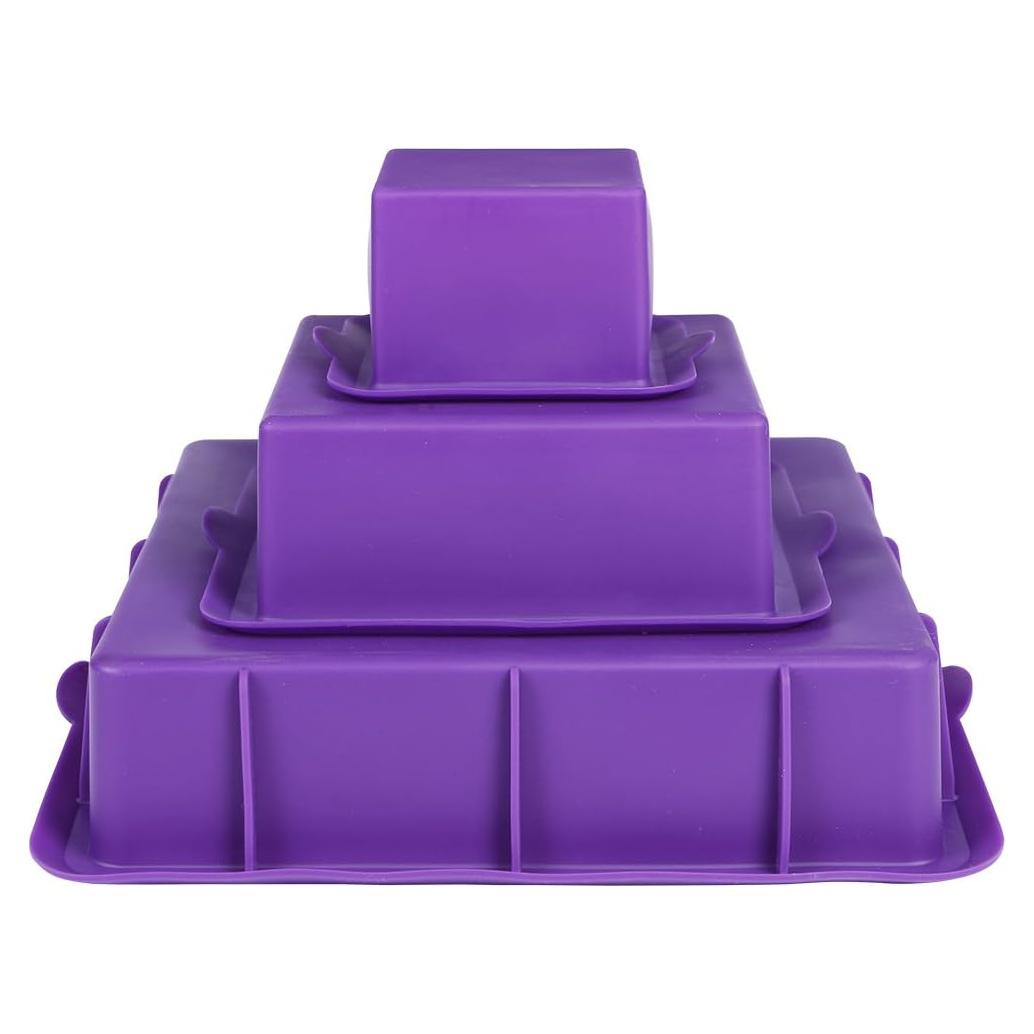 Juego de Moldes Cuadrados Webake de Silicona 3 Niveles 22.86 cm