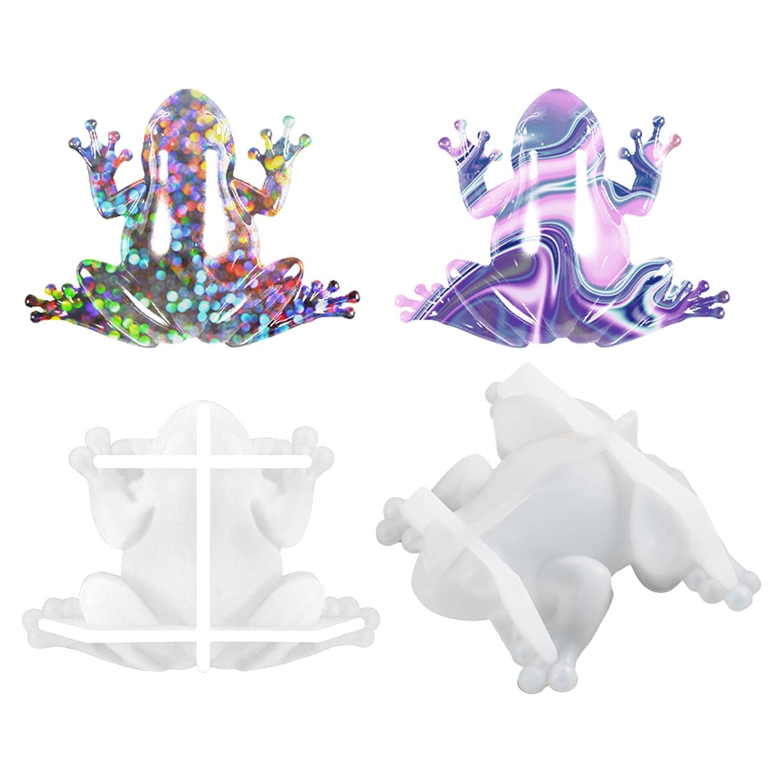 Moldes de Silicona 3D Klfoho para Resina - Rana - 2 Piezas