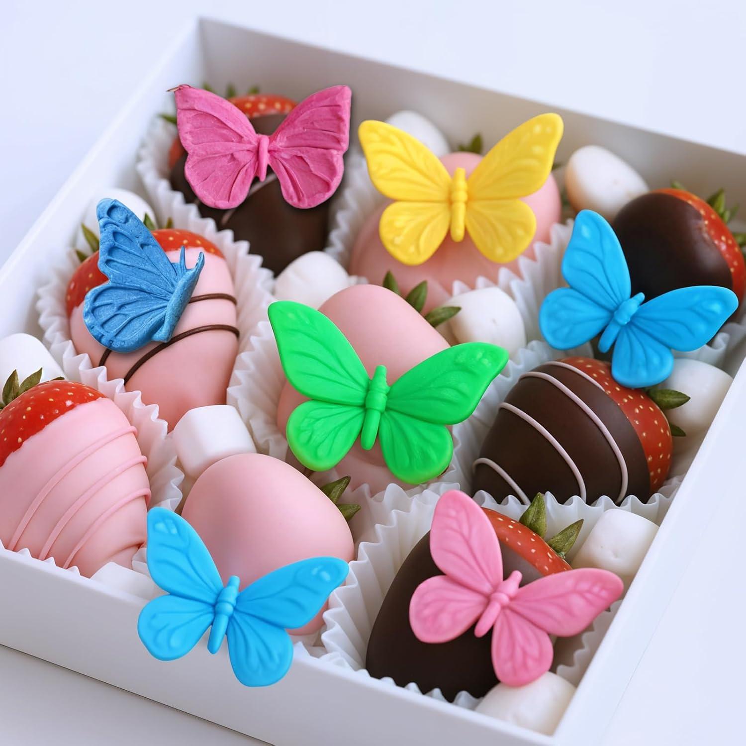 Juego de 6 Moldes de Silicona Mariposa Telooco para Chocolates