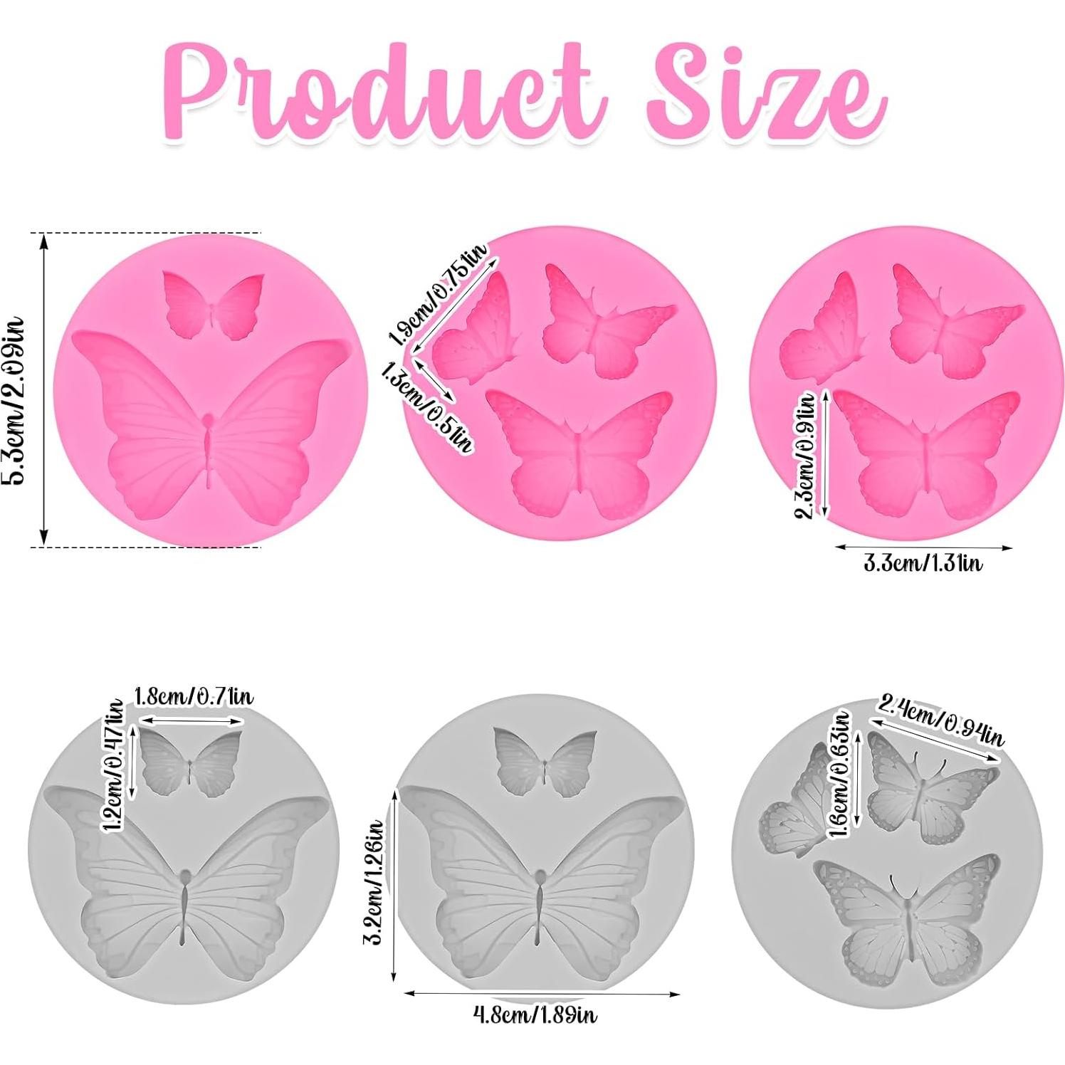 Juego de 6 Moldes de Silicona Mariposa Telooco para Chocolates