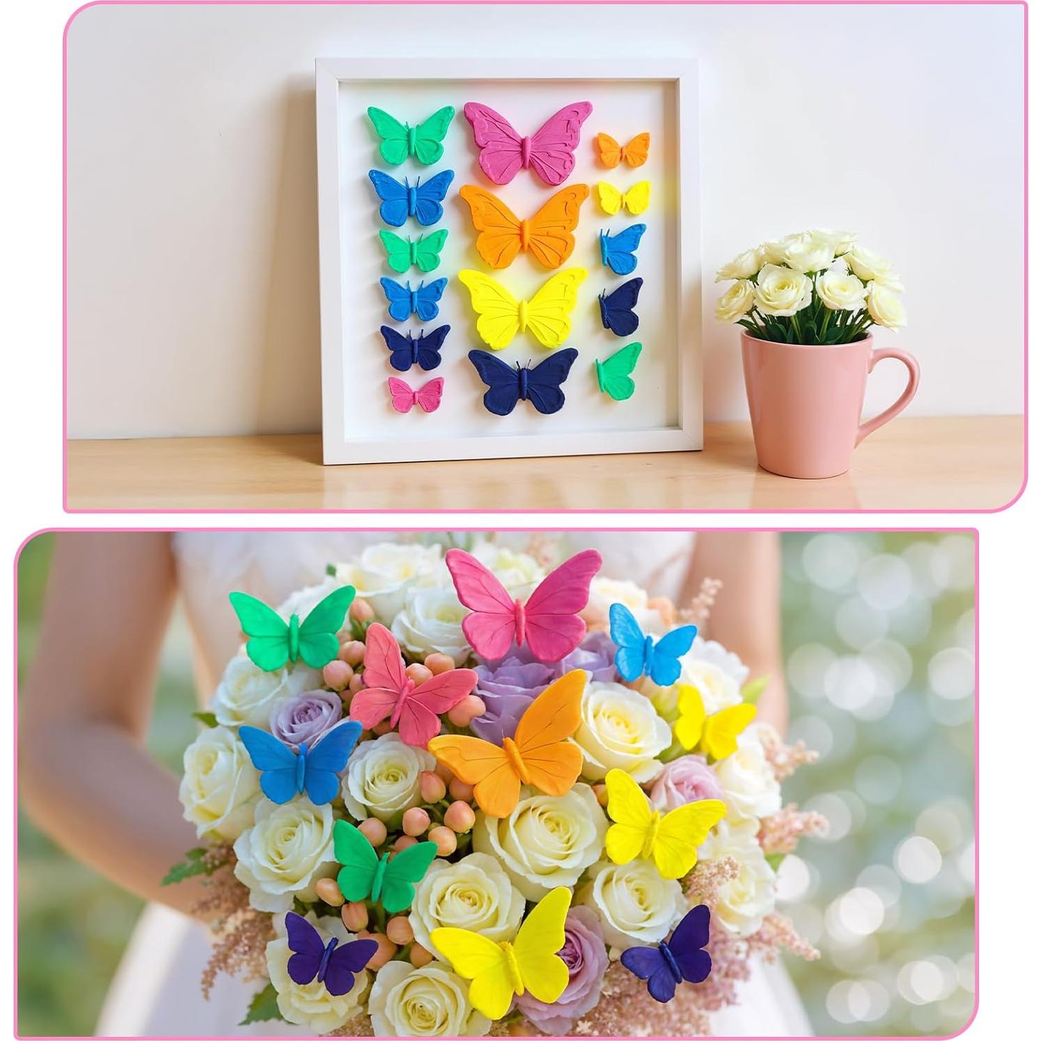 Juego de 6 Moldes de Silicona Mariposa Telooco para Chocolates