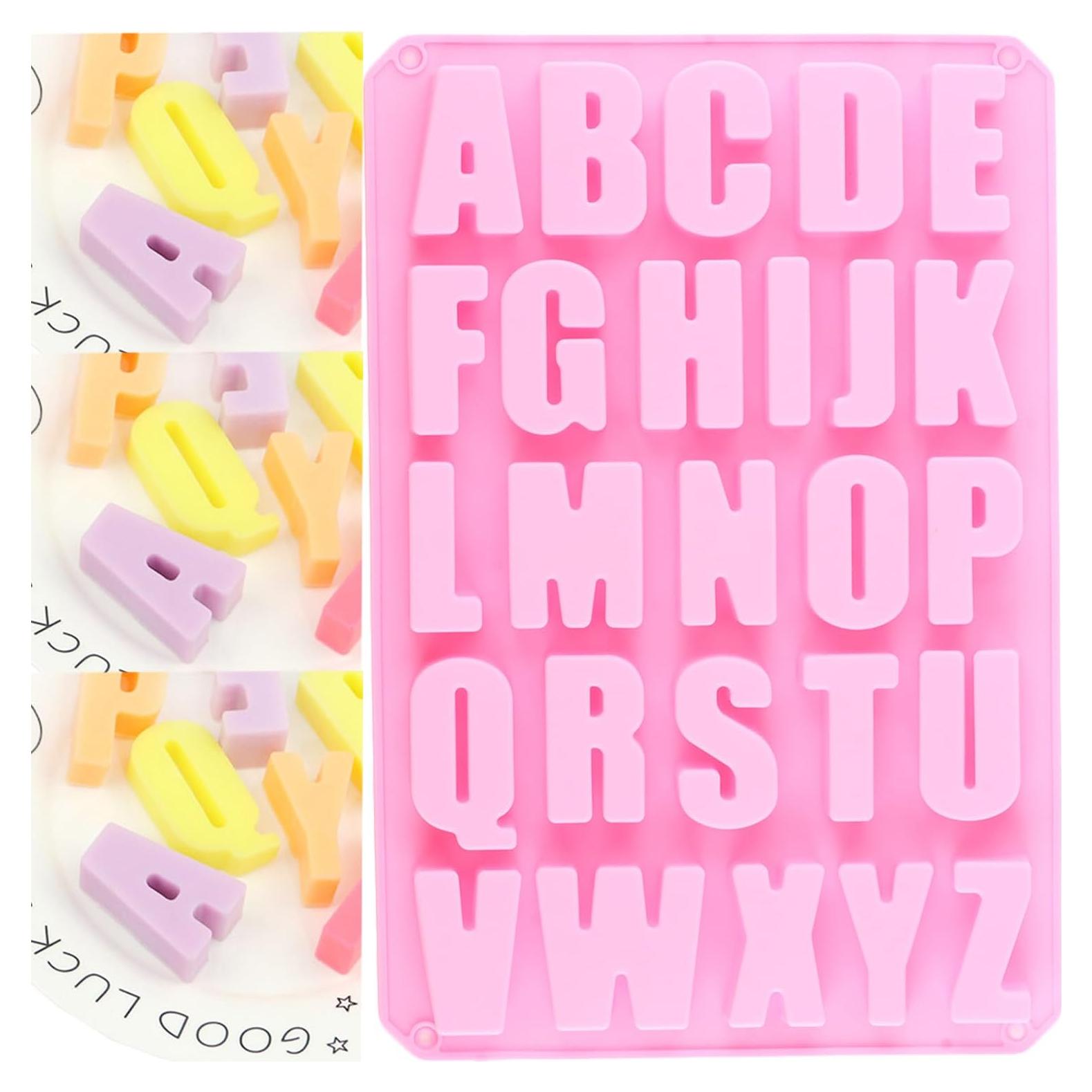 Moldes de Silicona para Chocolate con Letras YIMINGMOLD 26 Cavidades