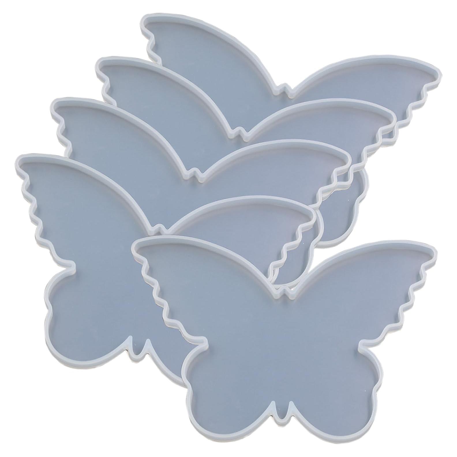 5 Moldes de Silicona para Posavasos Mariposa 17x11 cm QTTLLI