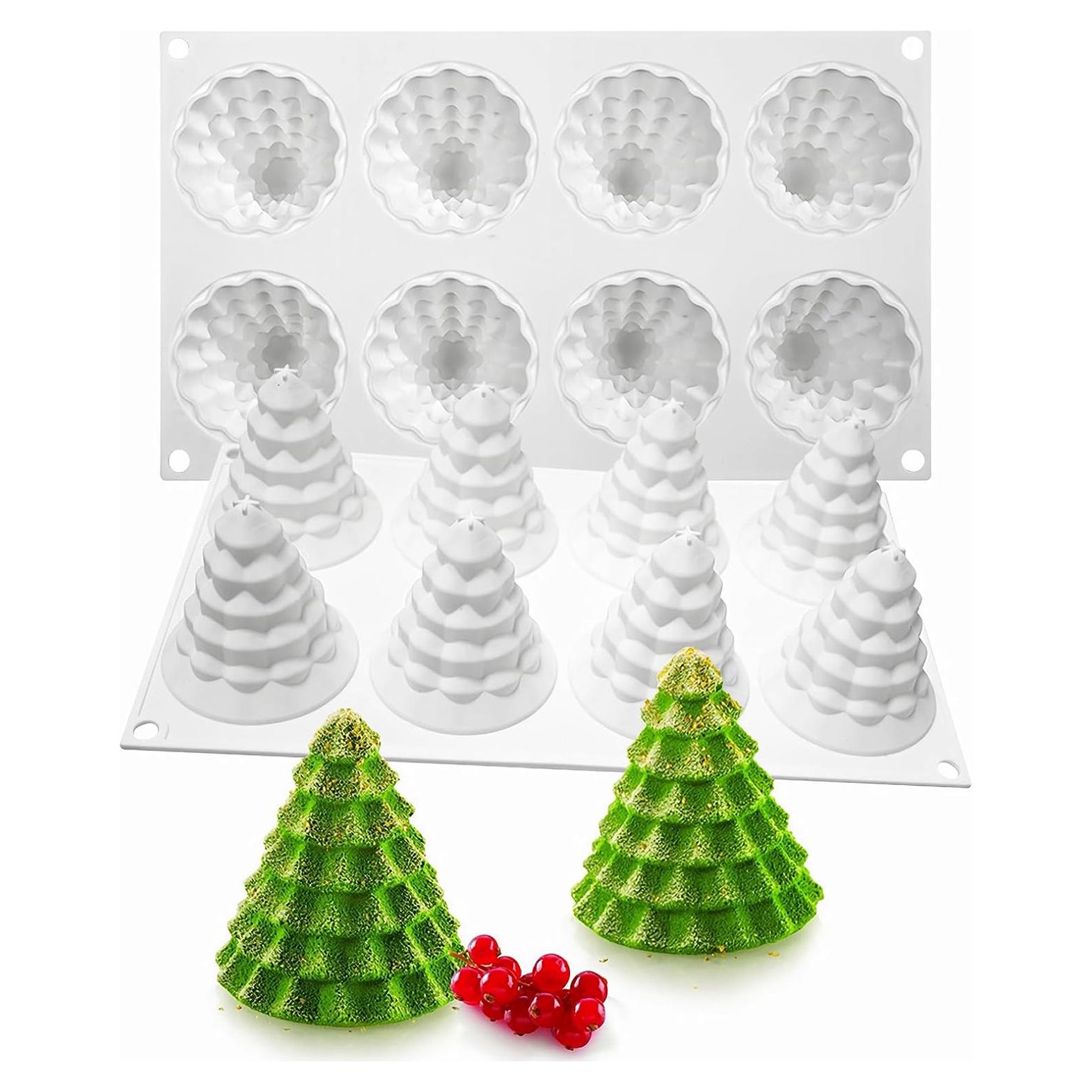 Molde de Silicona 3D para Árbol de Navidad Ceoyiler 8 Cavidades