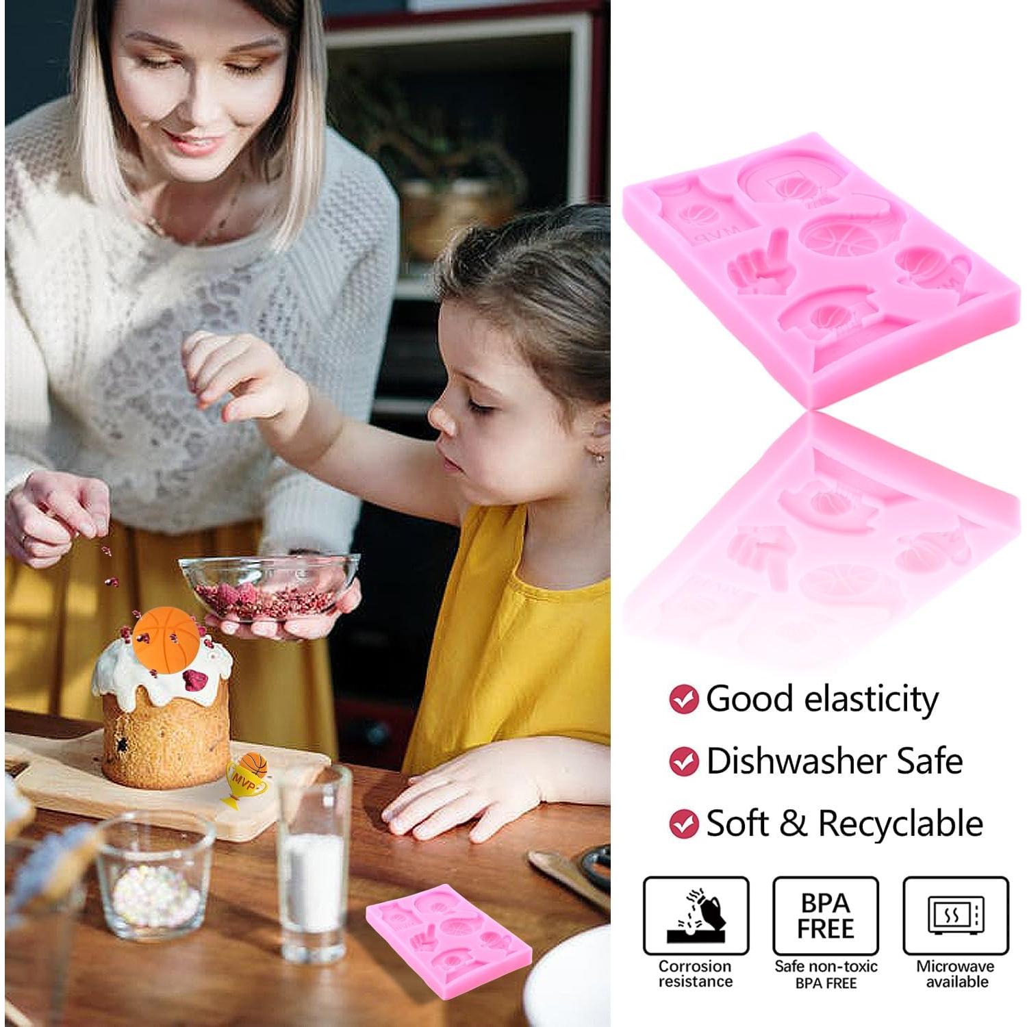 Moldes de Silicona para Fondant Baloncesto Mujiang Set de 3