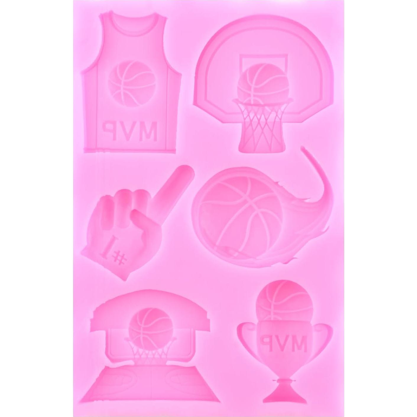 Moldes de Silicona para Fondant Baloncesto Mujiang Set de 3